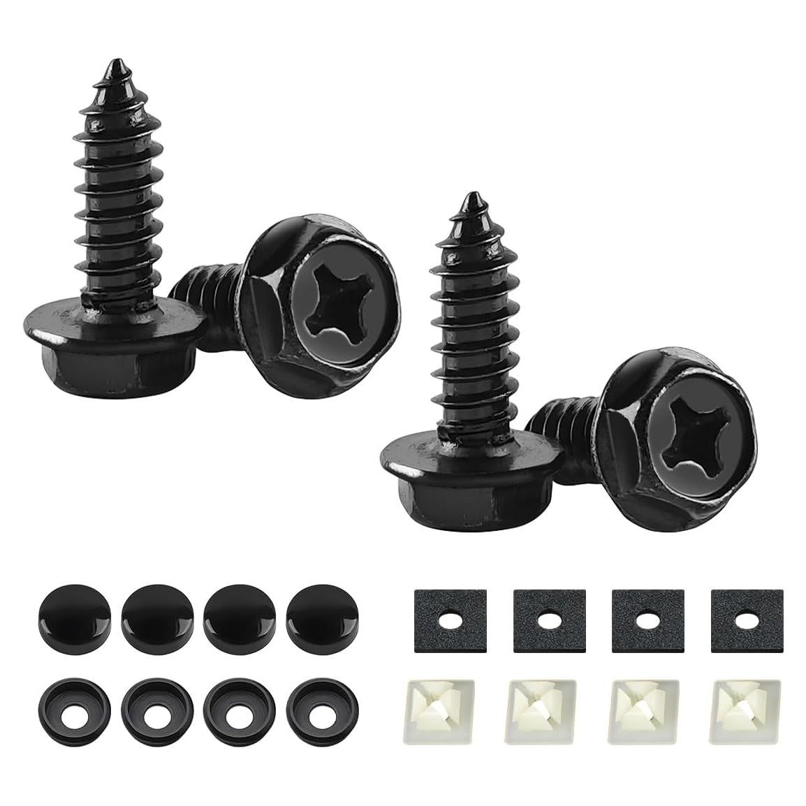 Kit de Tornillos Antirrobo YALOK para Placas de Matrícula 4PCS