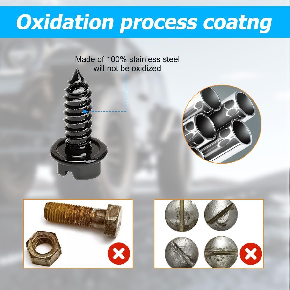 Kit de Tornillos Antirrobo YALOK para Placas de Matrícula 4PCS