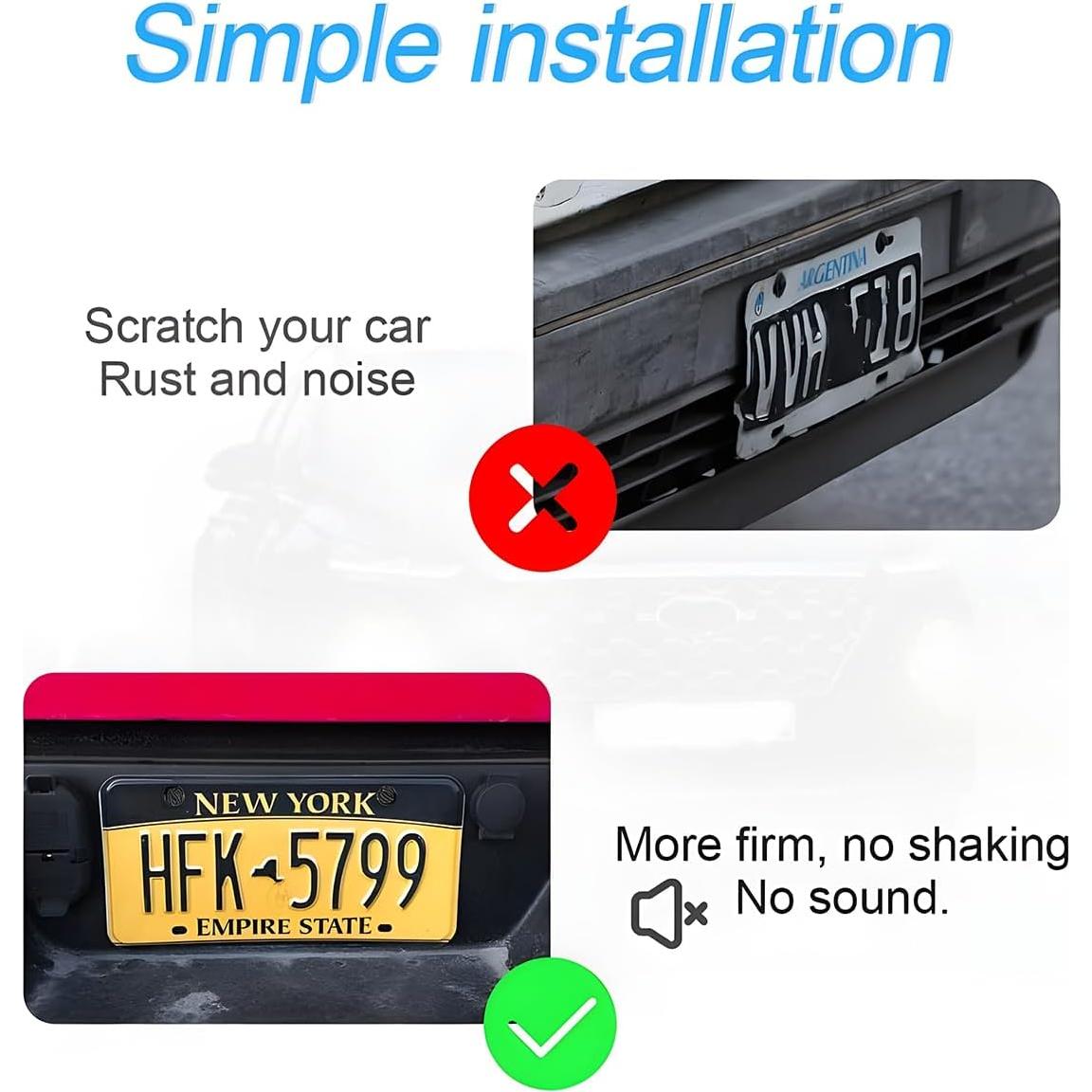 Kit de Tornillos Antirrobo YALOK para Placas de Matrícula 4PCS