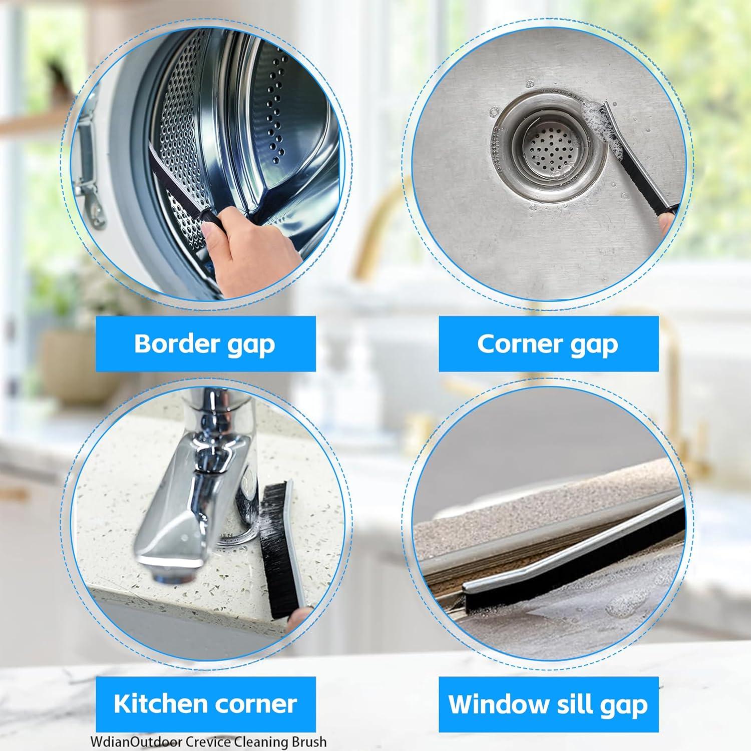 10 Piezas Cepillo de Limpieza de Ranuras BSFRNF Cerdas Duras