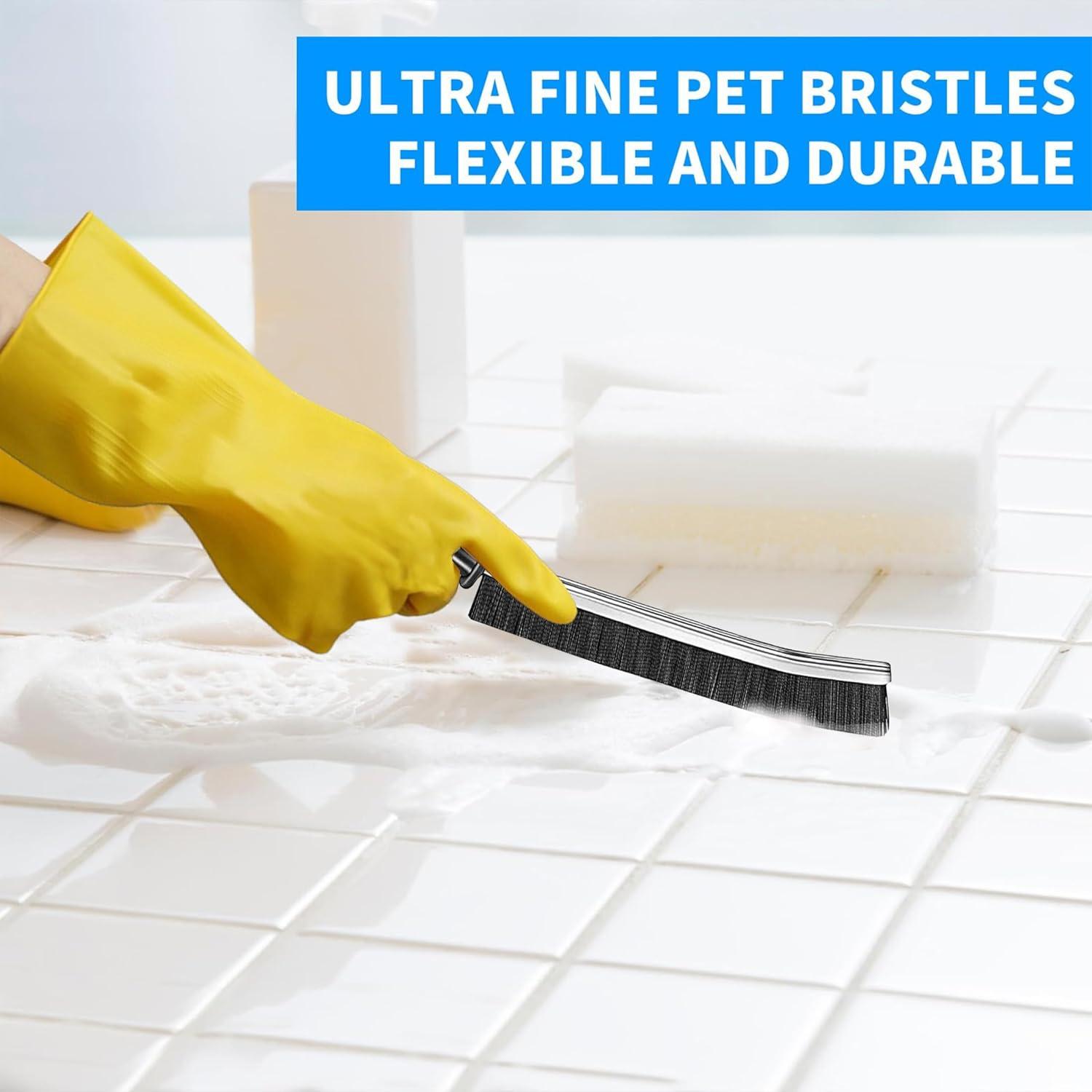 10 Piezas Cepillo de Limpieza de Ranuras BSFRNF Cerdas Duras