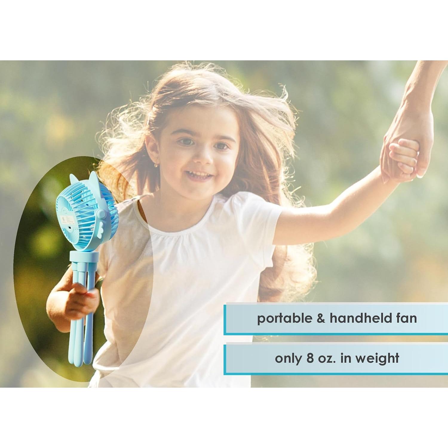 Ventilador Portátil Recargable FANimal para Cochecito Azul