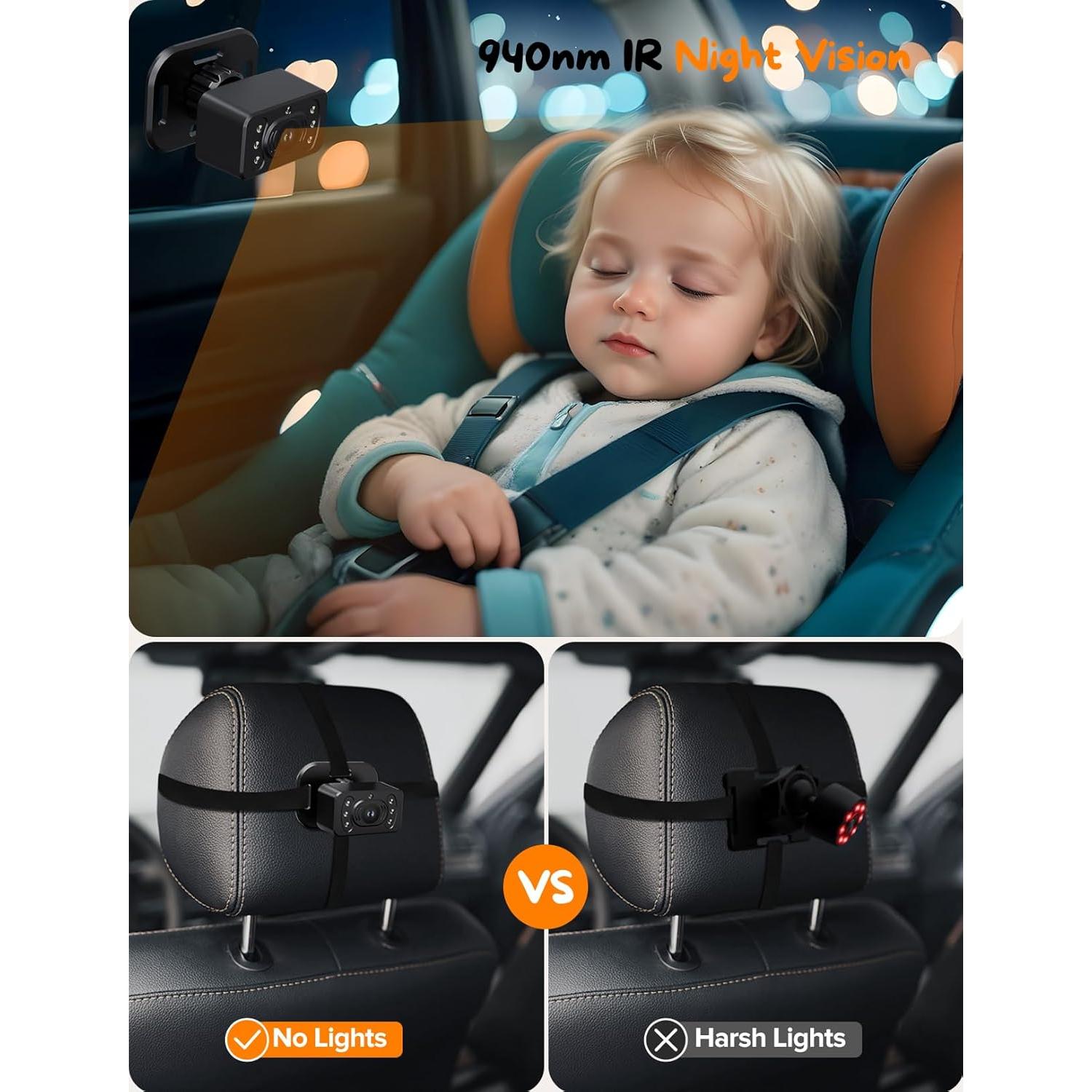 Cámara para Bebés Kidsneed KN70V2 con Pantalla HD 7" Doble