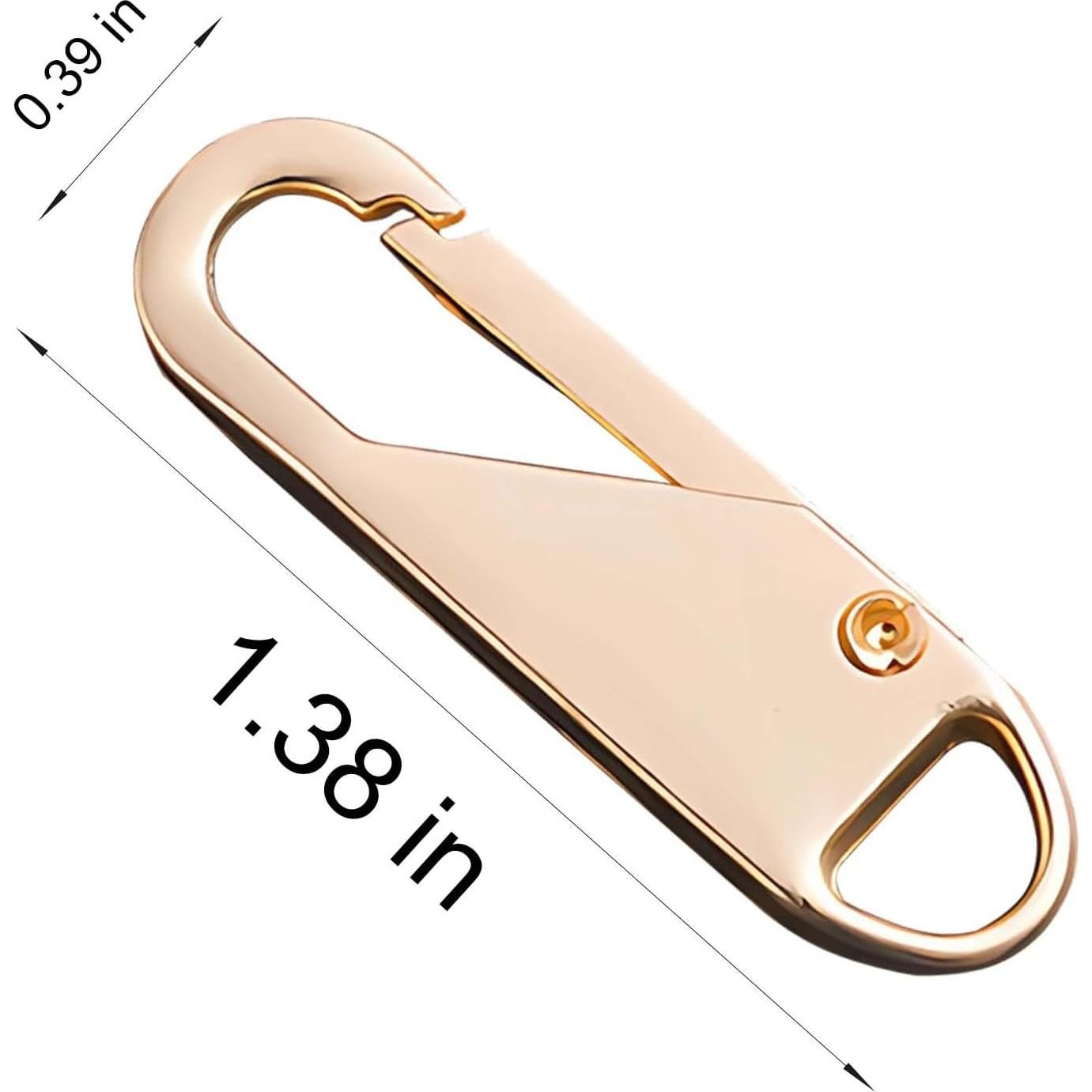 Tiradores de Cremallera UDDITXIDT 4 PCS Metálicos Dorados y Plateados