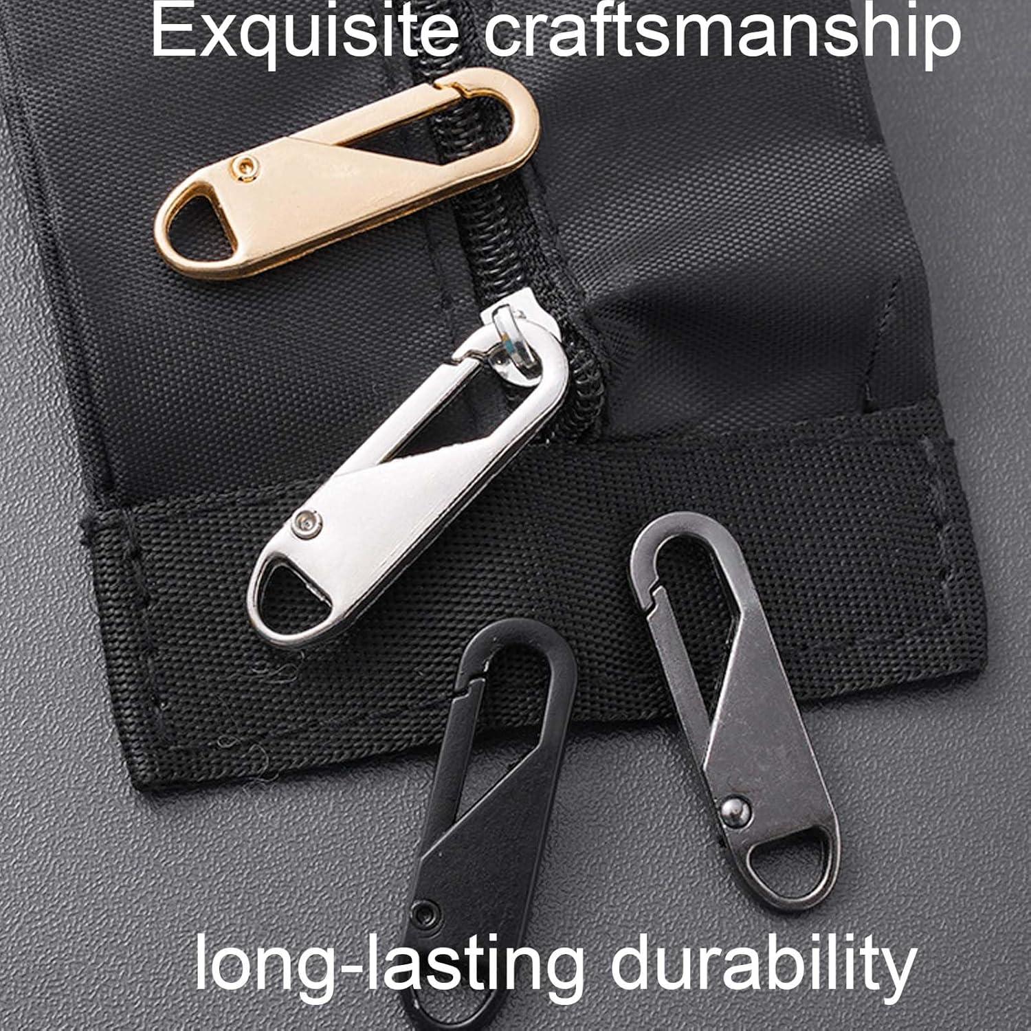 Tiradores de Cremallera UDDITXIDT 4 PCS Metálicos Dorados y Plateados