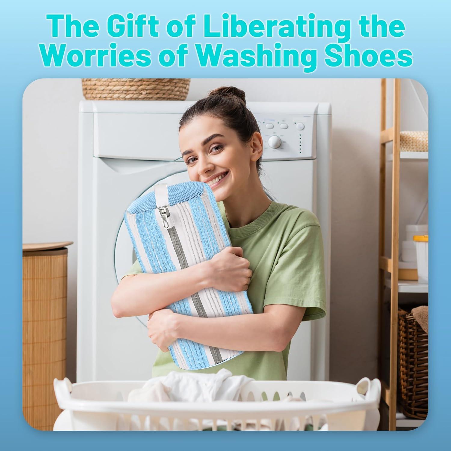 Bolsa de Lavado de Zapatos XXL ZEPHYRION - 2 Piezas Azul