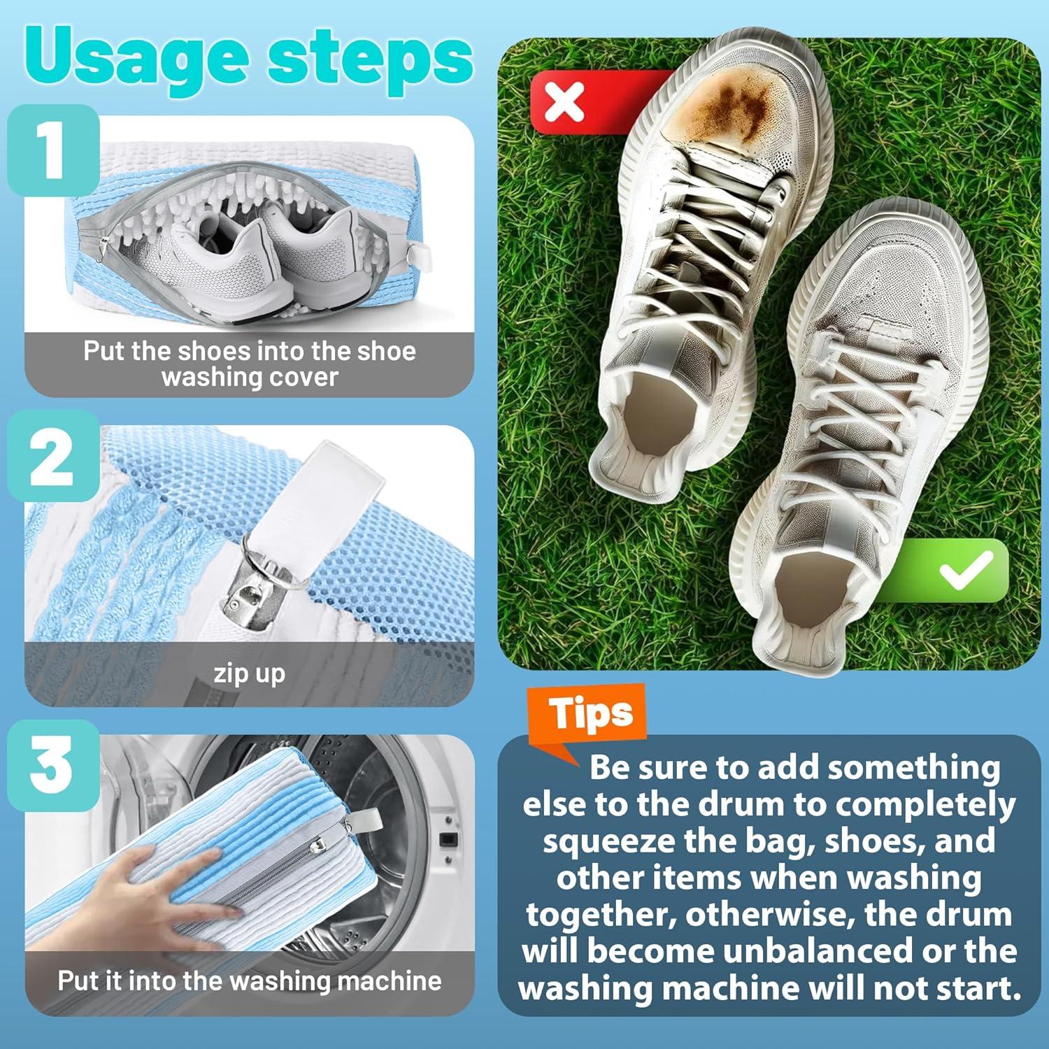 Bolsa de Lavado de Zapatos XXL ZEPHYRION - 2 Piezas Azul