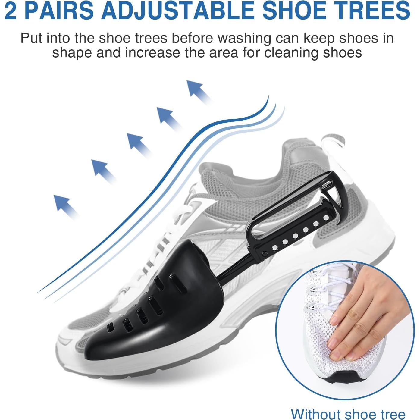 Bolsas de Lavandería para Zapatos Teletrogy Azul - 2 Pares de Árboles Ajustables