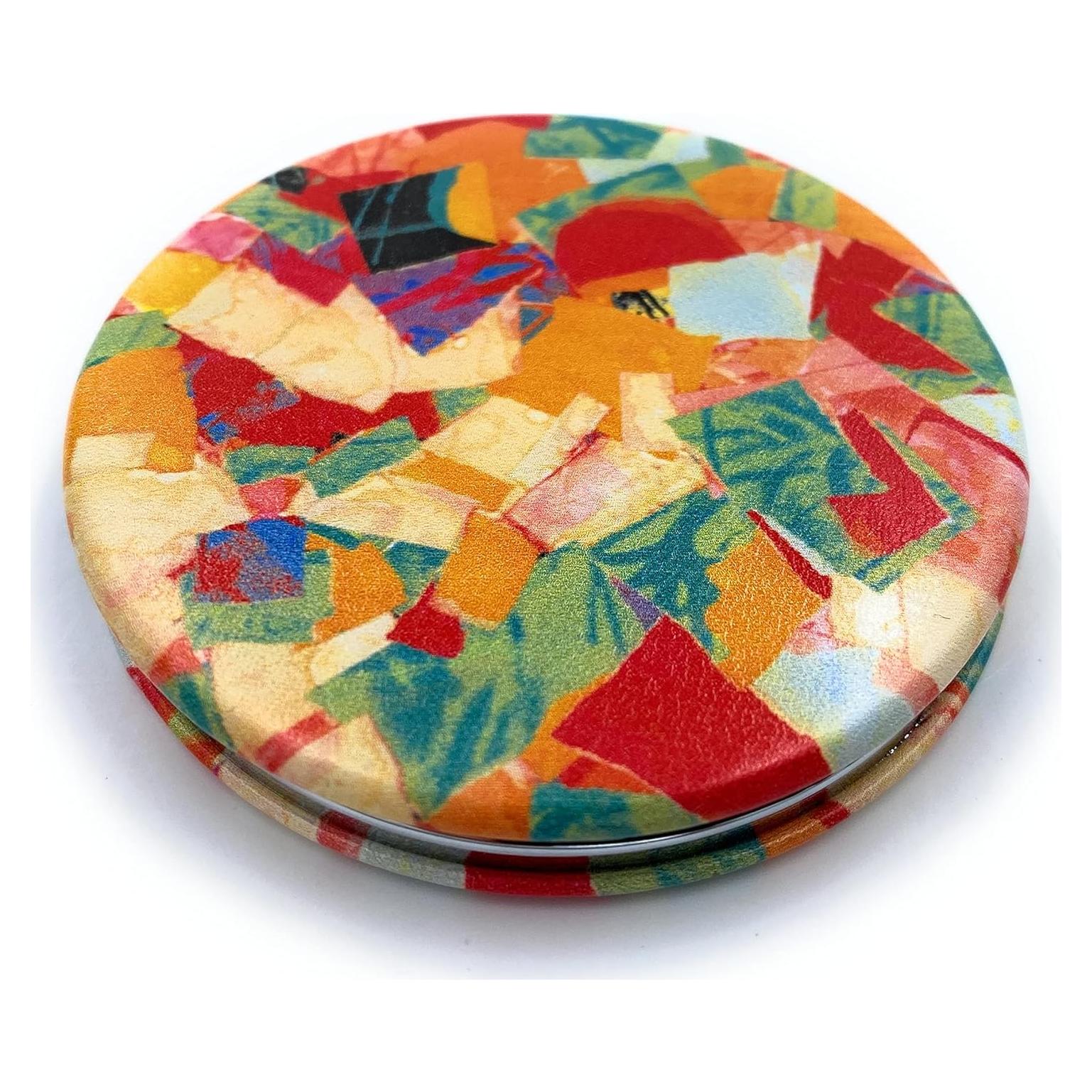 Espejo Compacto Plegable Aeisage 6.6 cm Doble Cara Floral