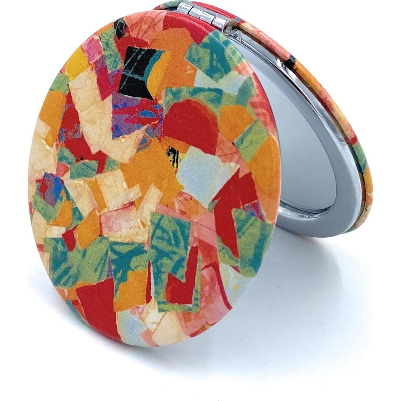 Espejo Compacto Plegable Aeisage 6.6 cm Doble Cara Floral