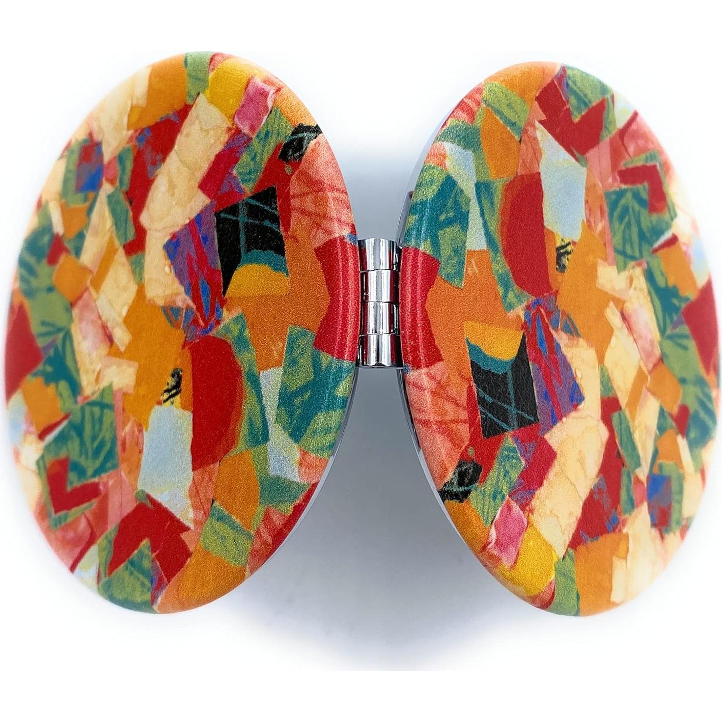 Espejo Compacto Plegable Aeisage 6.6 cm Doble Cara Floral