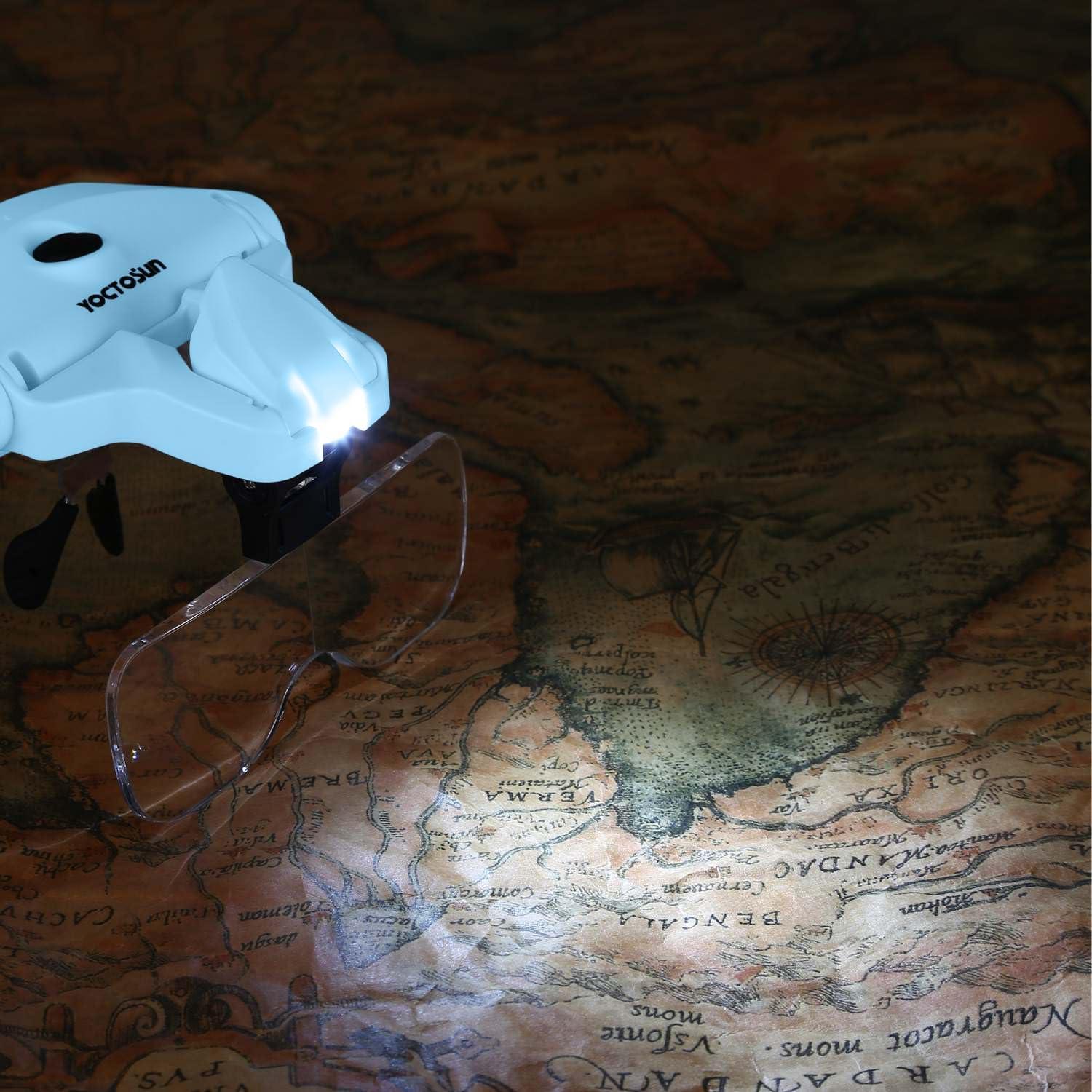 Lupa de Cabeza LED YOCTOSUN con 5 Lentes Intercambiables