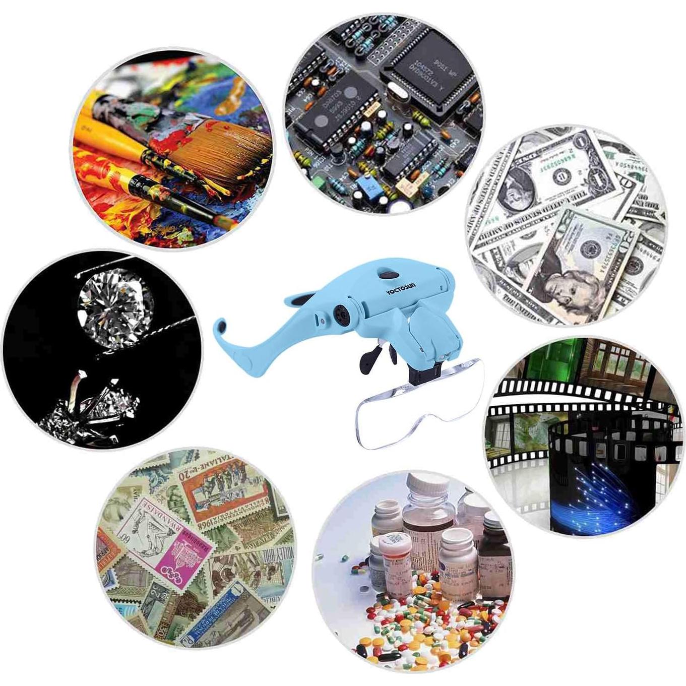 Lupa de Cabeza LED YOCTOSUN con 5 Lentes Intercambiables