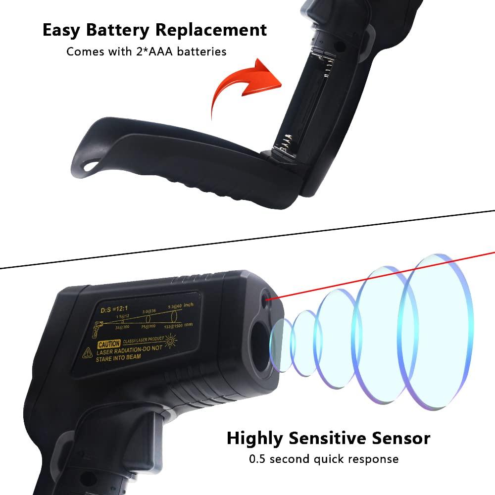 Termómetro Infrarrojo Digital KETOTEK KT600B -50°C a 600°C