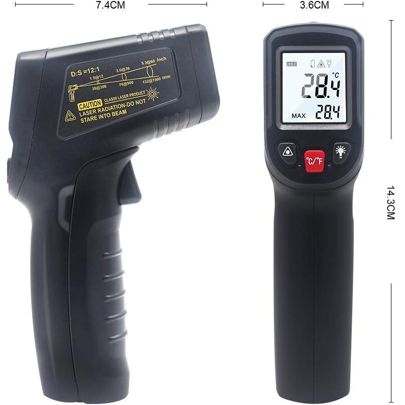 Termómetro Infrarrojo Digital KETOTEK KT600B -50°C a 600°C