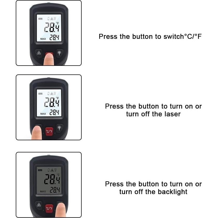 Termómetro Infrarrojo Digital KETOTEK KT600B -50°C a 600°C