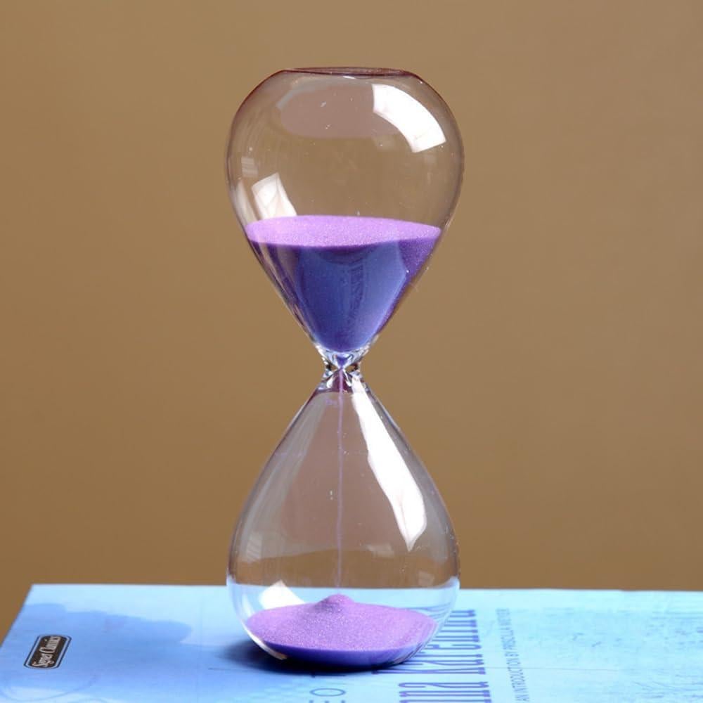 Reloj de Arena Falytemow 30 Minutos Vidrio Púrpura 23.5 cm