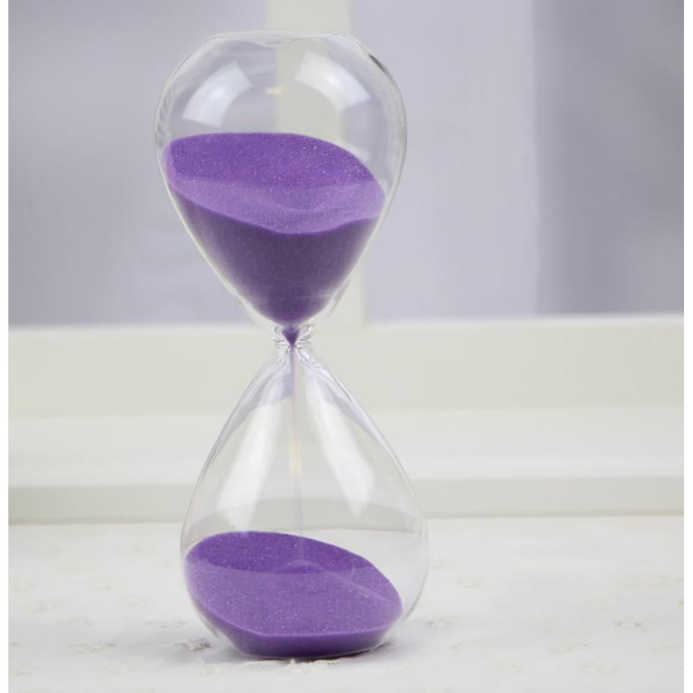 Reloj de Arena Falytemow 30 Minutos Vidrio Púrpura 23.5 cm