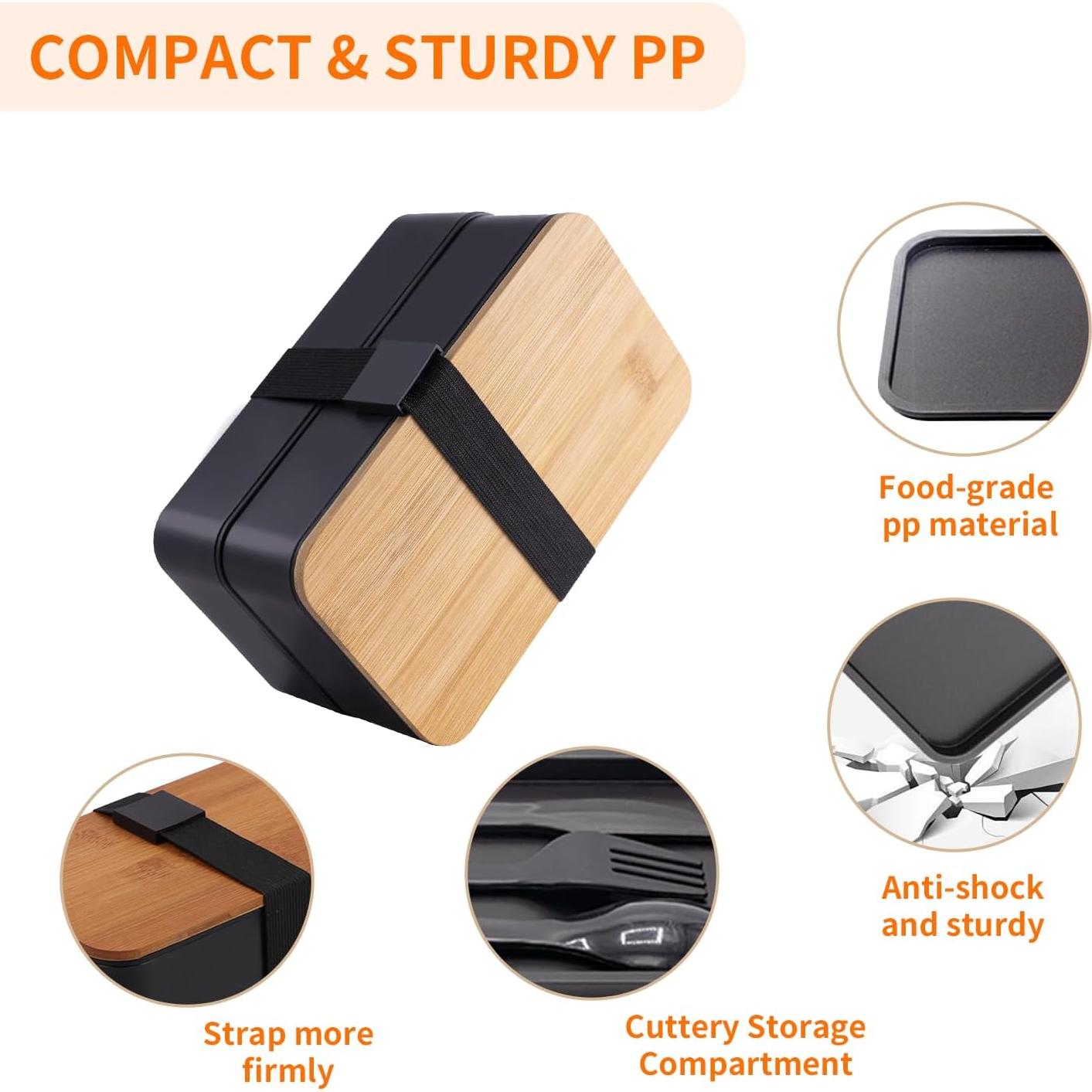 Caja Bento Almuerzo Adultos Collect Beauty 1200ml Negra