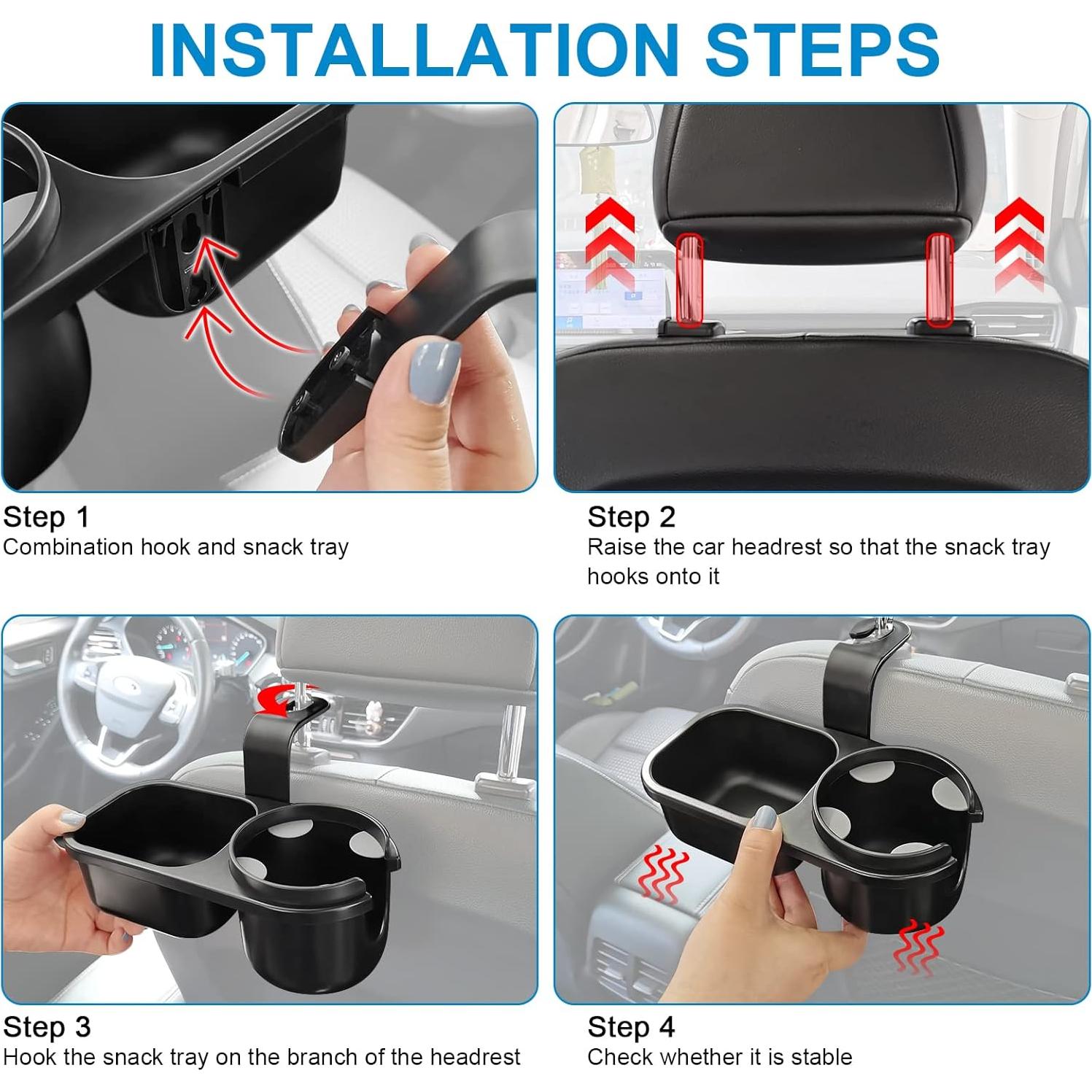 Organizador de Asiento de Auto Accmor 2 en 1 con Portavasos