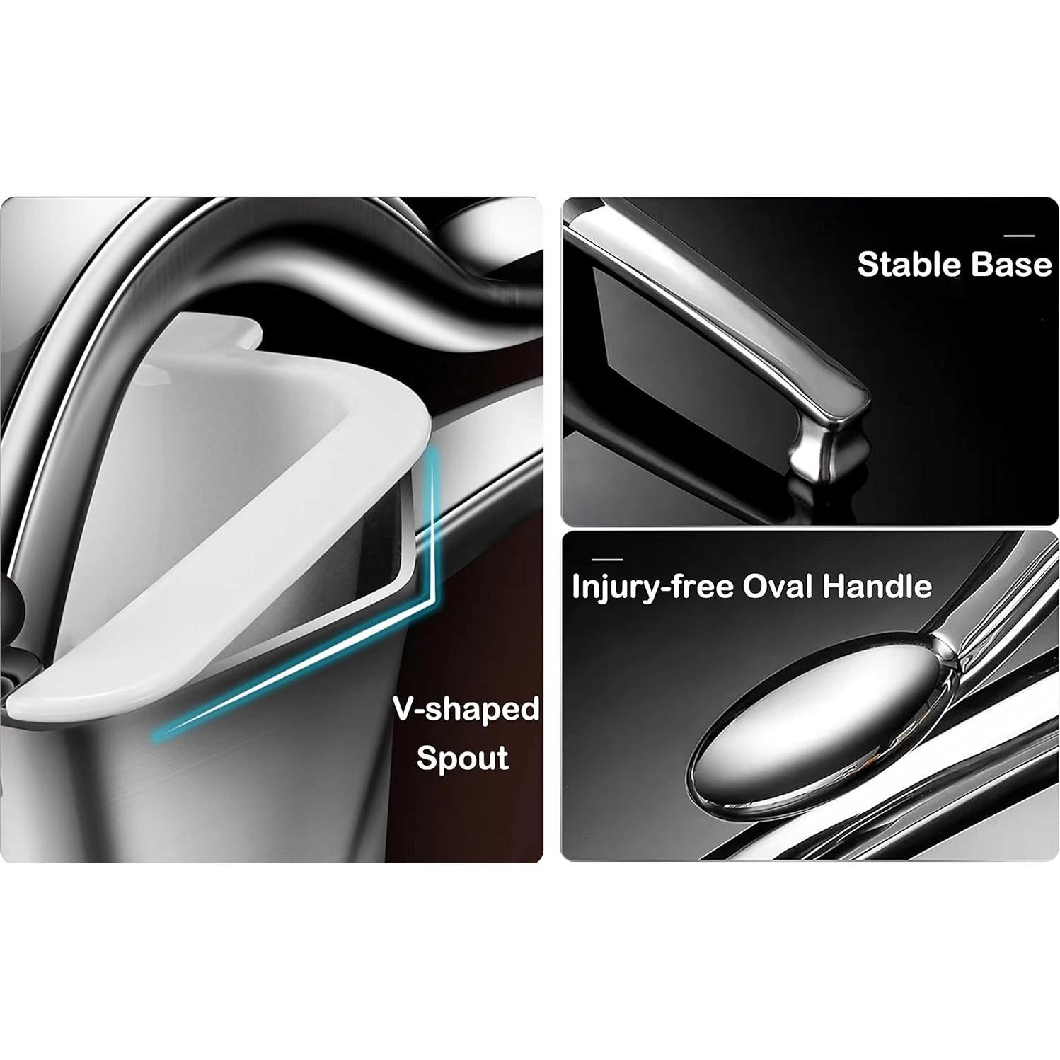 Exprimidor de Limón Manual AUAM de Acero Inoxidable 0.24L