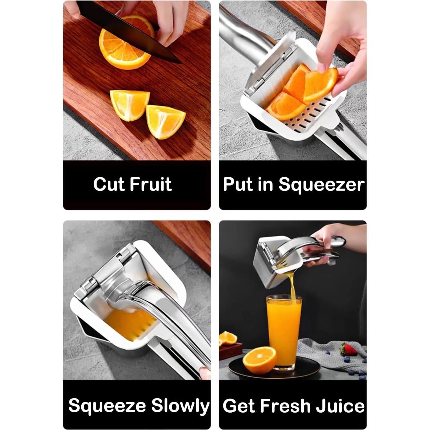 Exprimidor de Limón Manual AUAM de Acero Inoxidable 0.24L