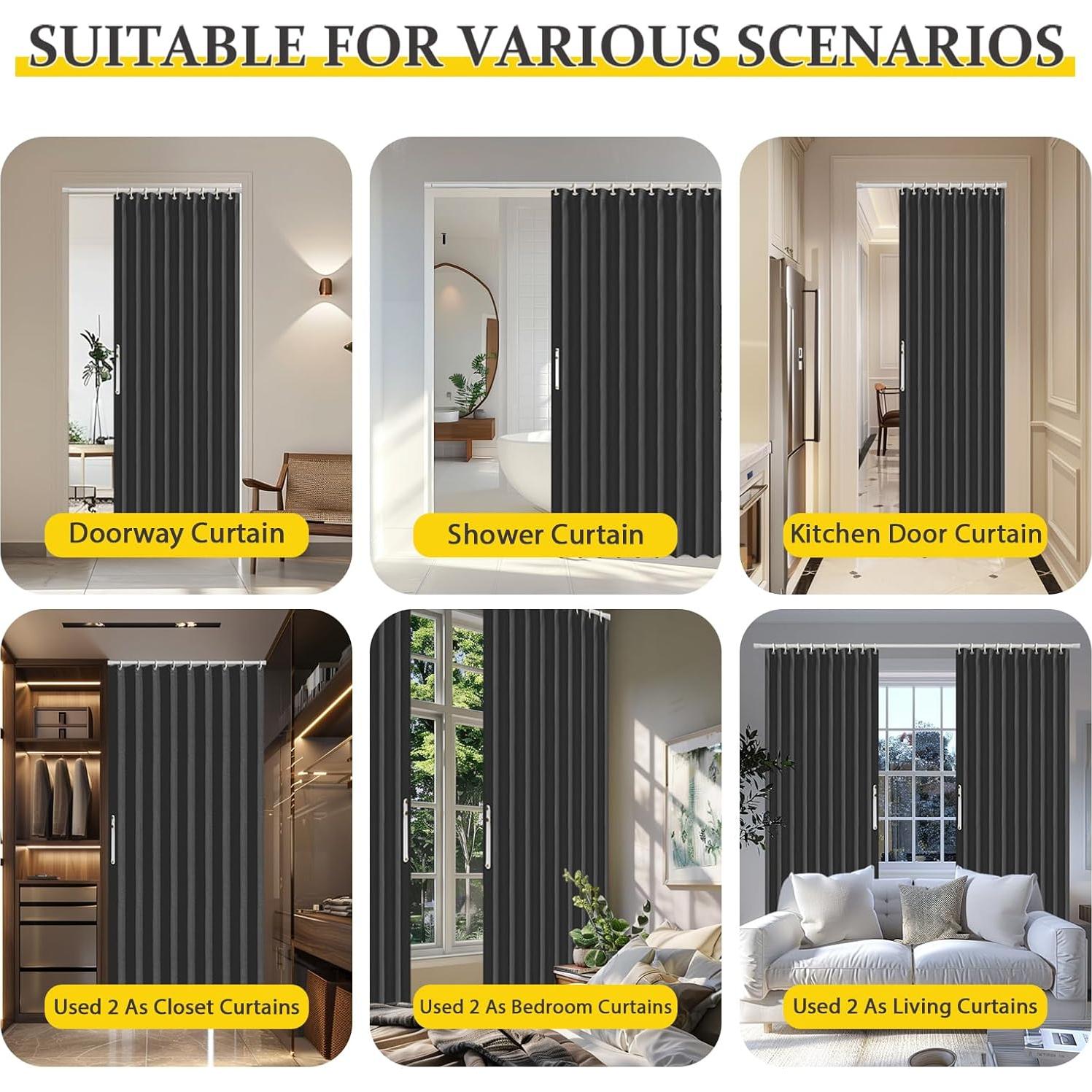 Cortina Magnética AJAZZ 100% Opaca 107x198 cm Negra