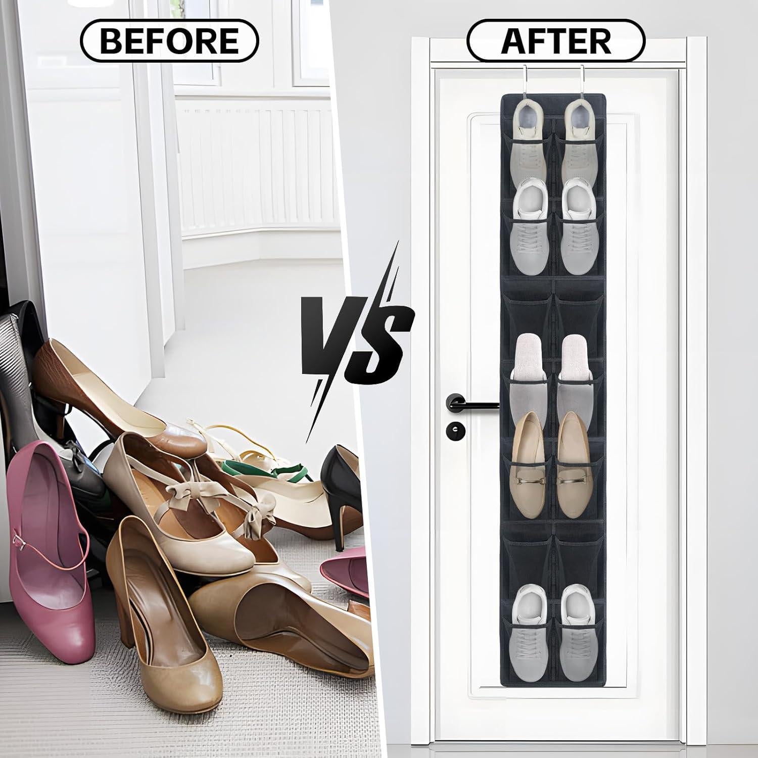 Organizador de Zapatos Sobre la Puerta PVWSG 14 Bolsillos Malla