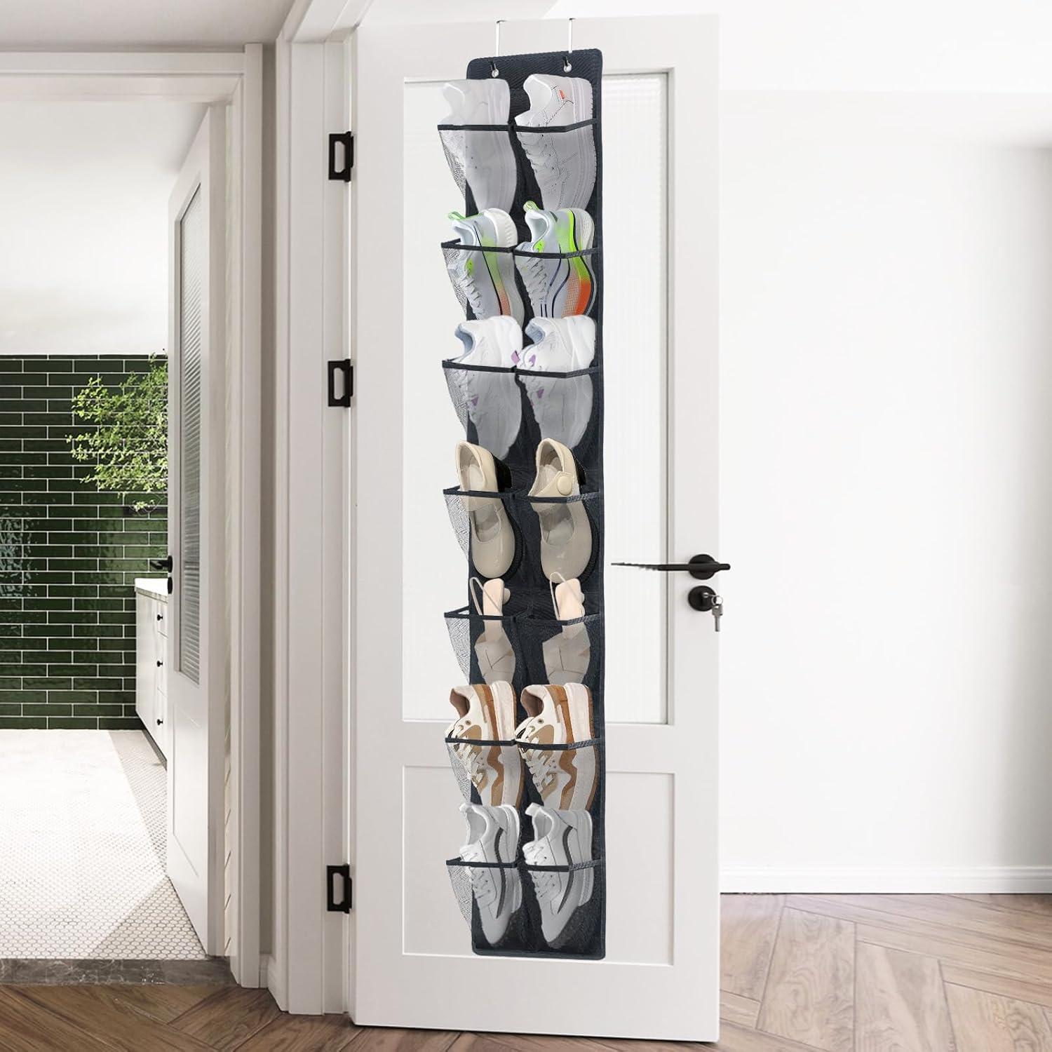Organizador de Zapatos Sobre la Puerta PVWSG 14 Bolsillos Malla