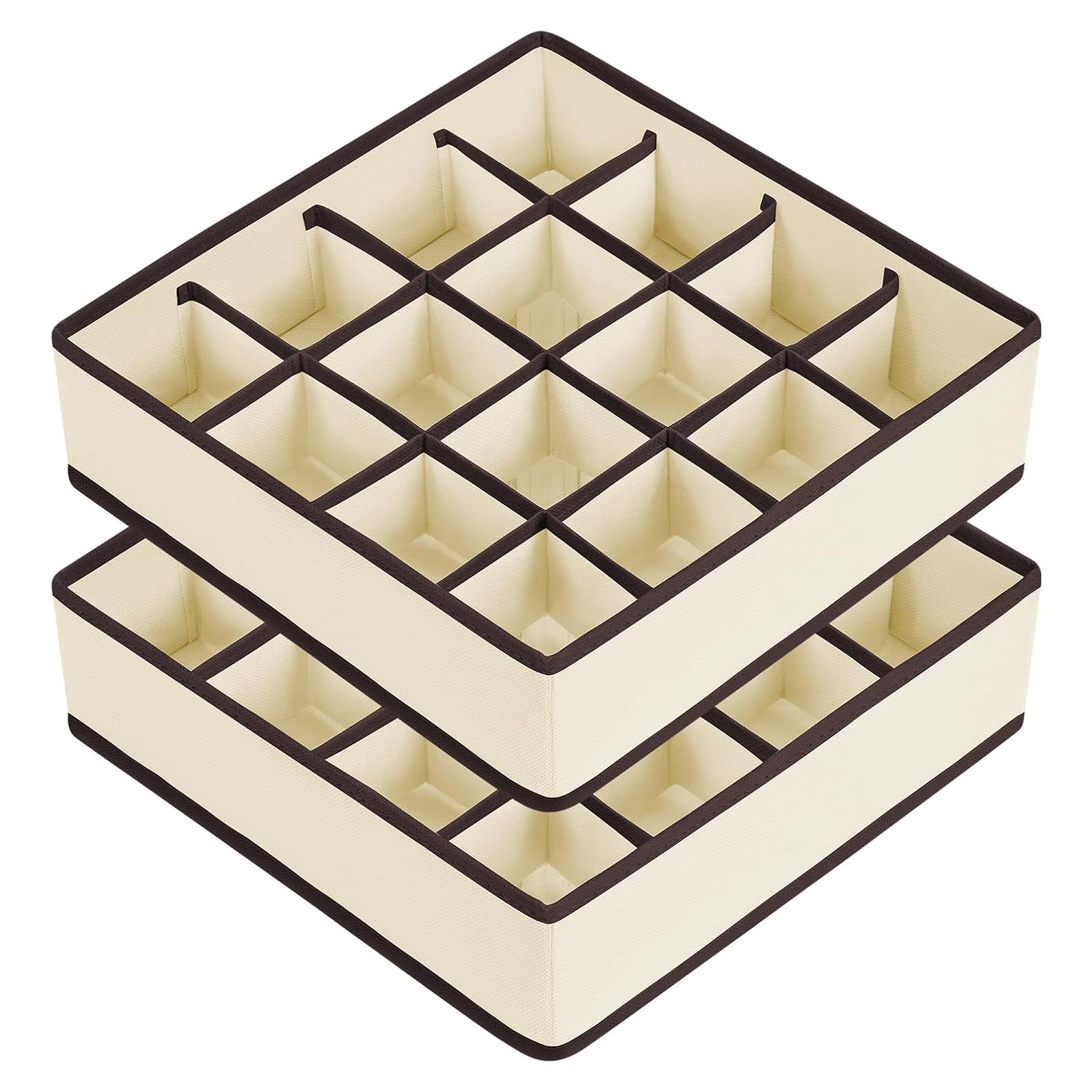 Organizador de Cajones Joyoldelf 16 celdas Beige Plegable