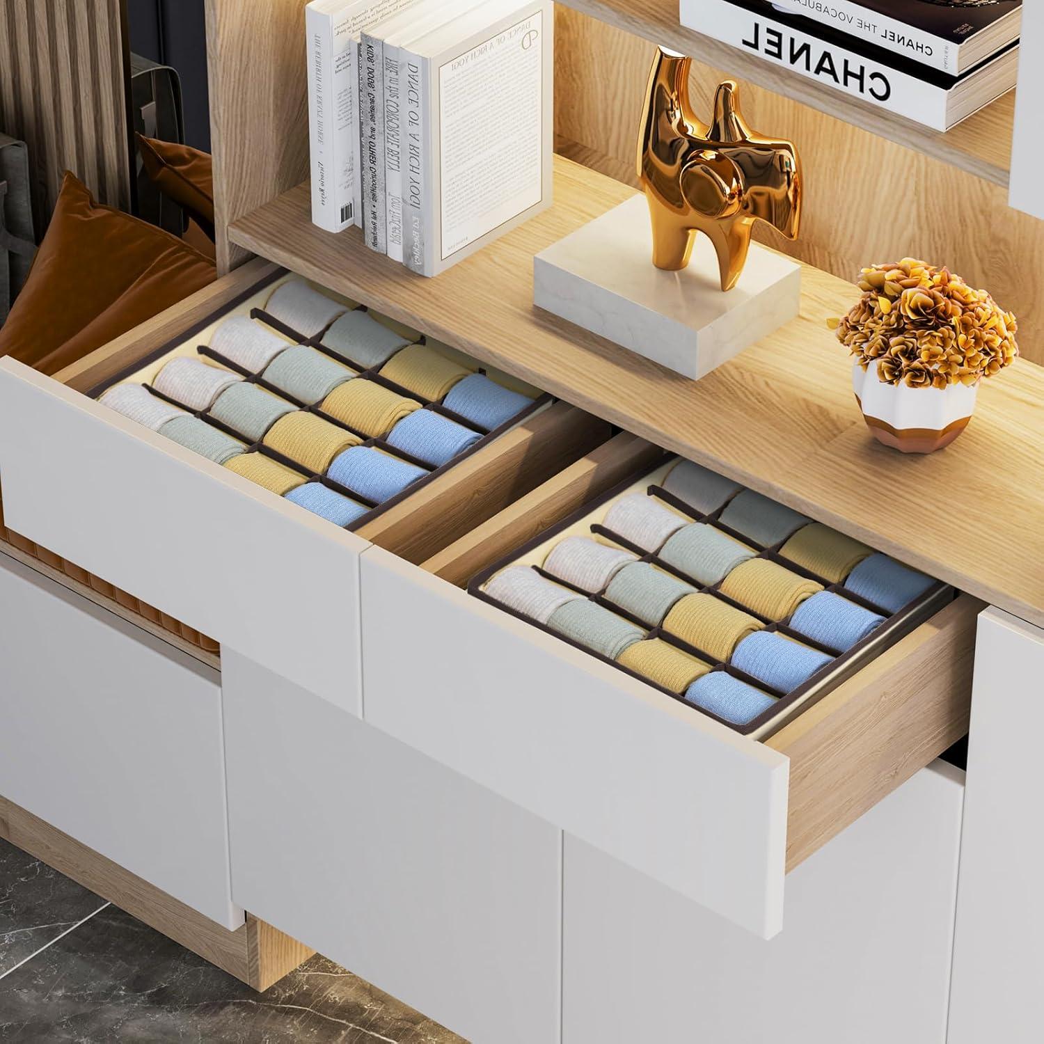 Organizador de Cajones Joyoldelf 16 celdas Beige Plegable