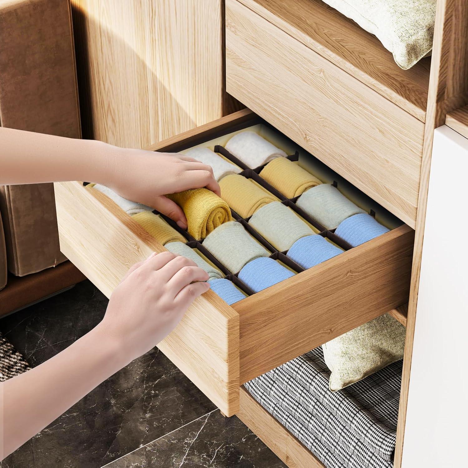 Organizador de Cajones Joyoldelf 16 celdas Beige Plegable