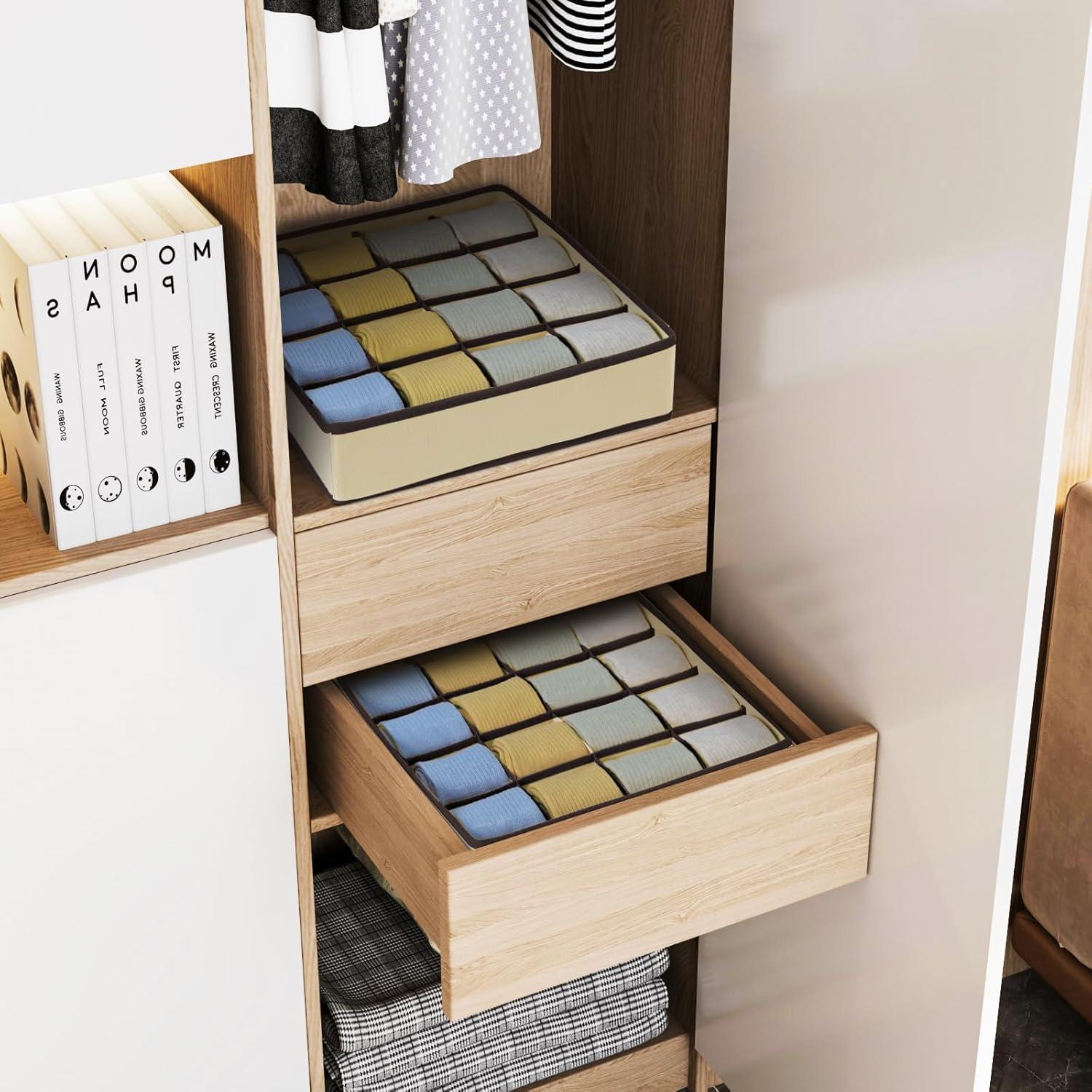 Organizador de Cajones Joyoldelf 16 celdas Beige Plegable
