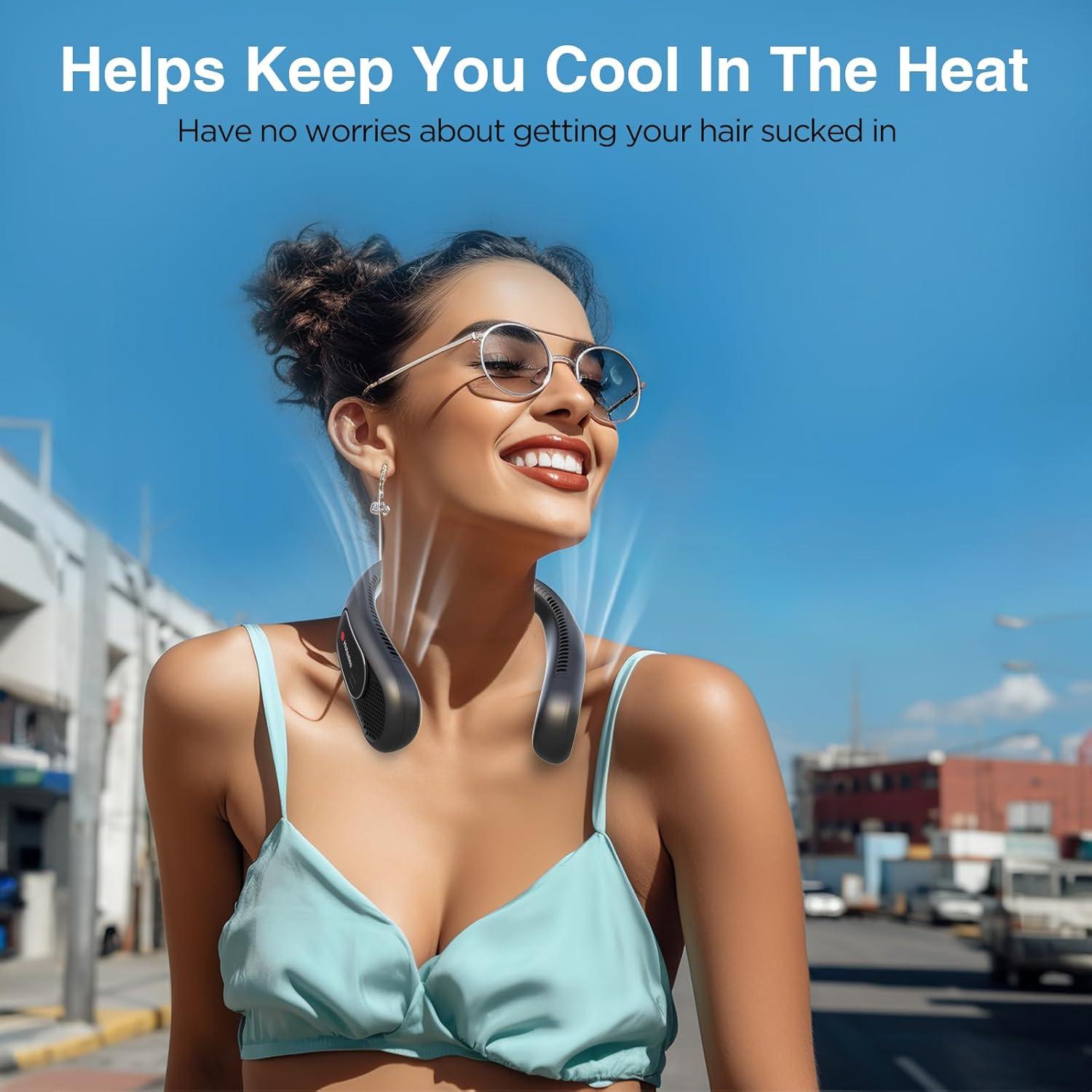 Ventilador de Cuello Hotsales Recargable 6000 mAh 3 Velocidades