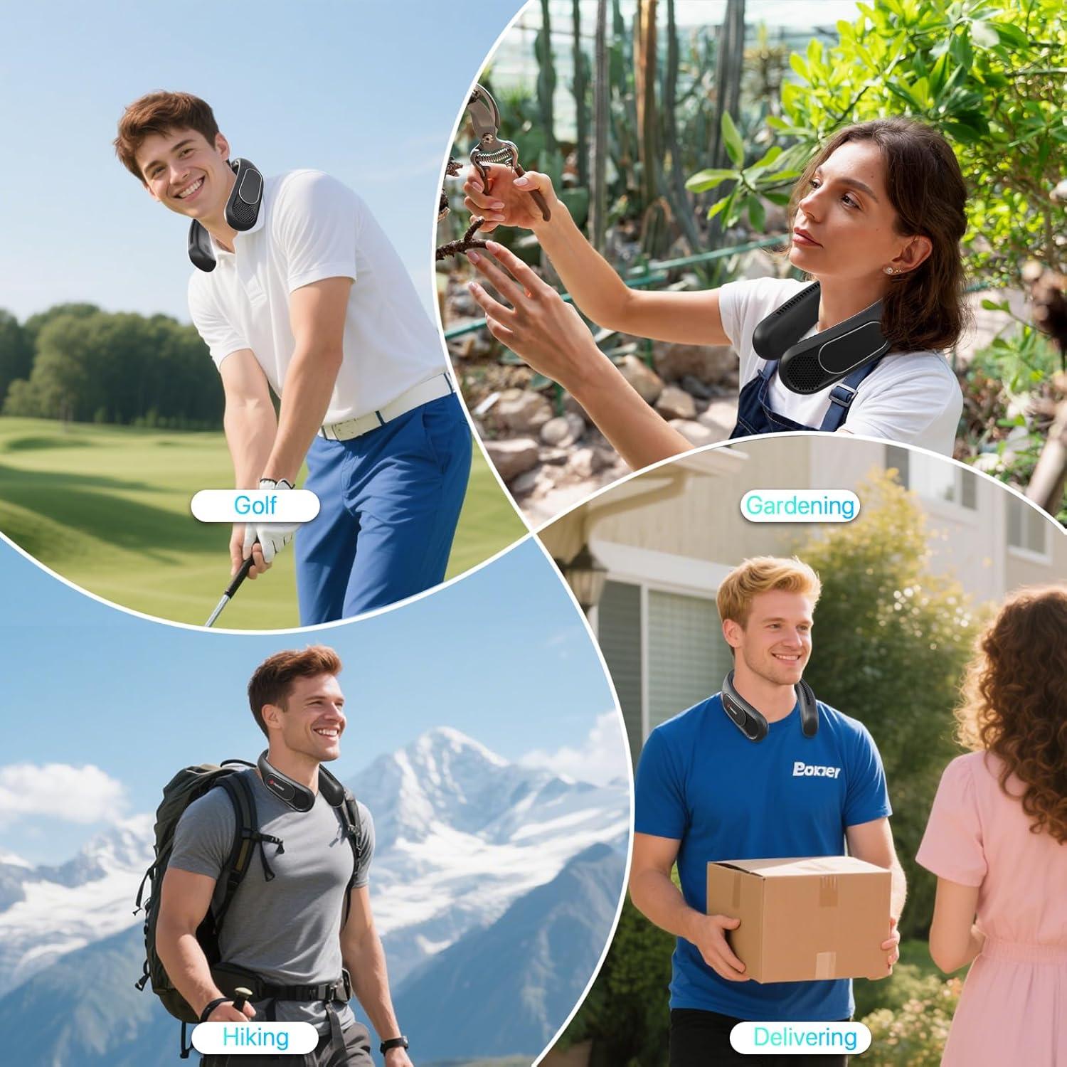 Ventilador de Cuello Hotsales Recargable 6000 mAh 3 Velocidades