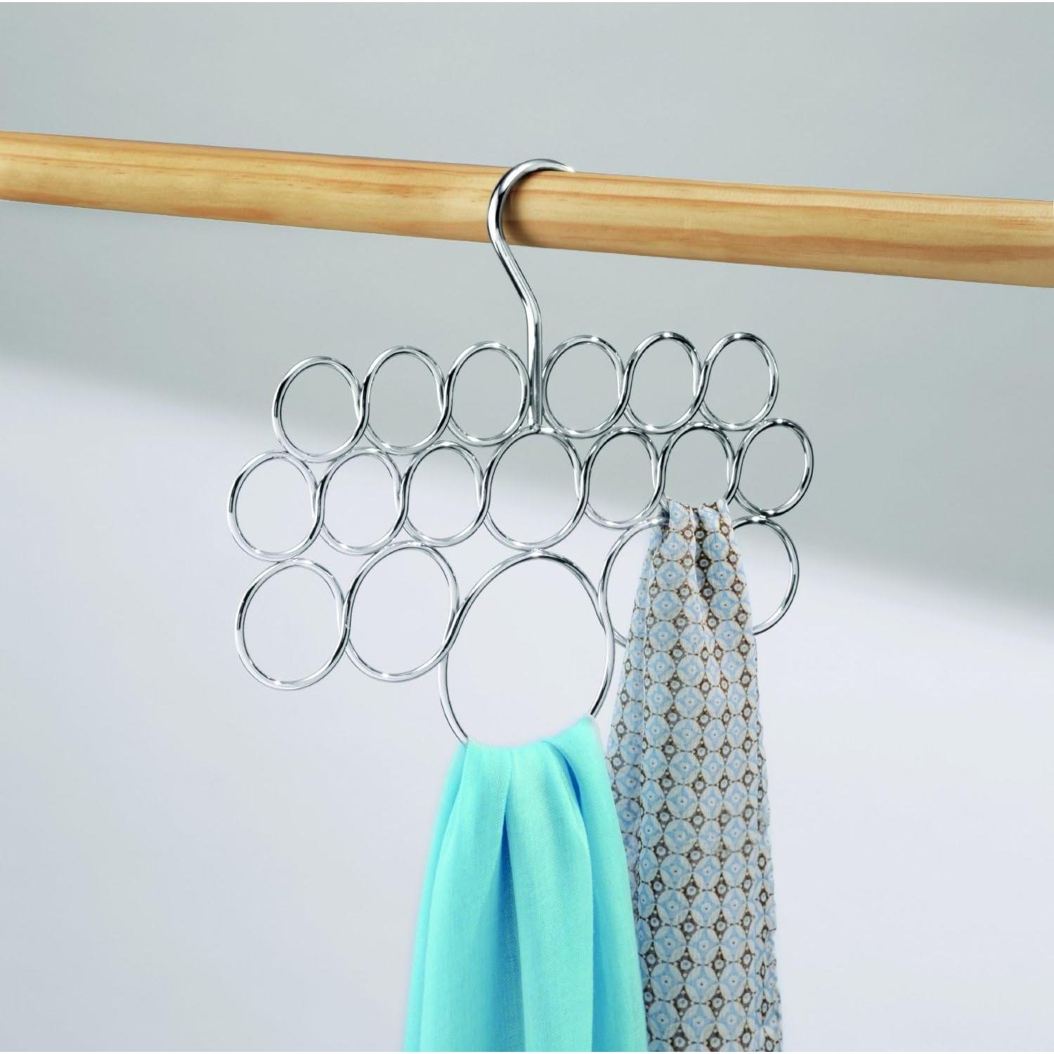Colgador de Bufandas InterDesign Axis 18 Bucles Cromo