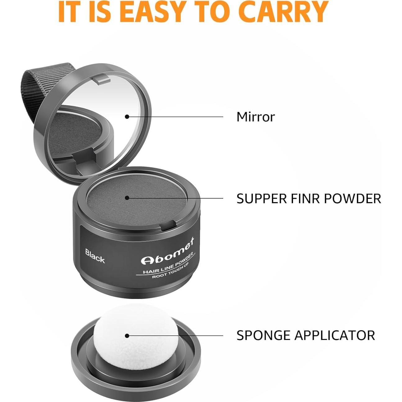 Polvo Cubridor de Raíces ABOMET 3.98g Castaño Rojizo