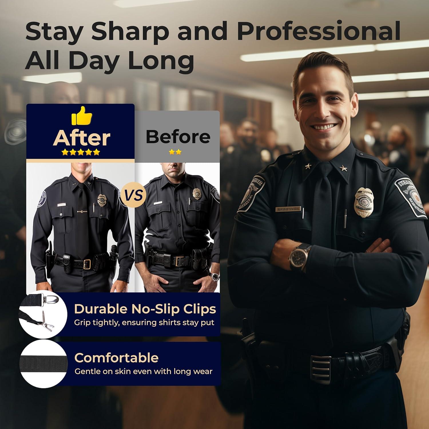 Soportes de Camisa Ajustables COZIA con Clips Antideslizantes