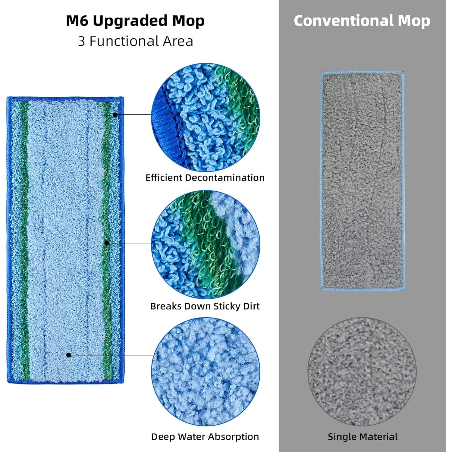 Almohadillas de Mopa iRobot Braava Jet M6 - Paquete de 4 Microfibra