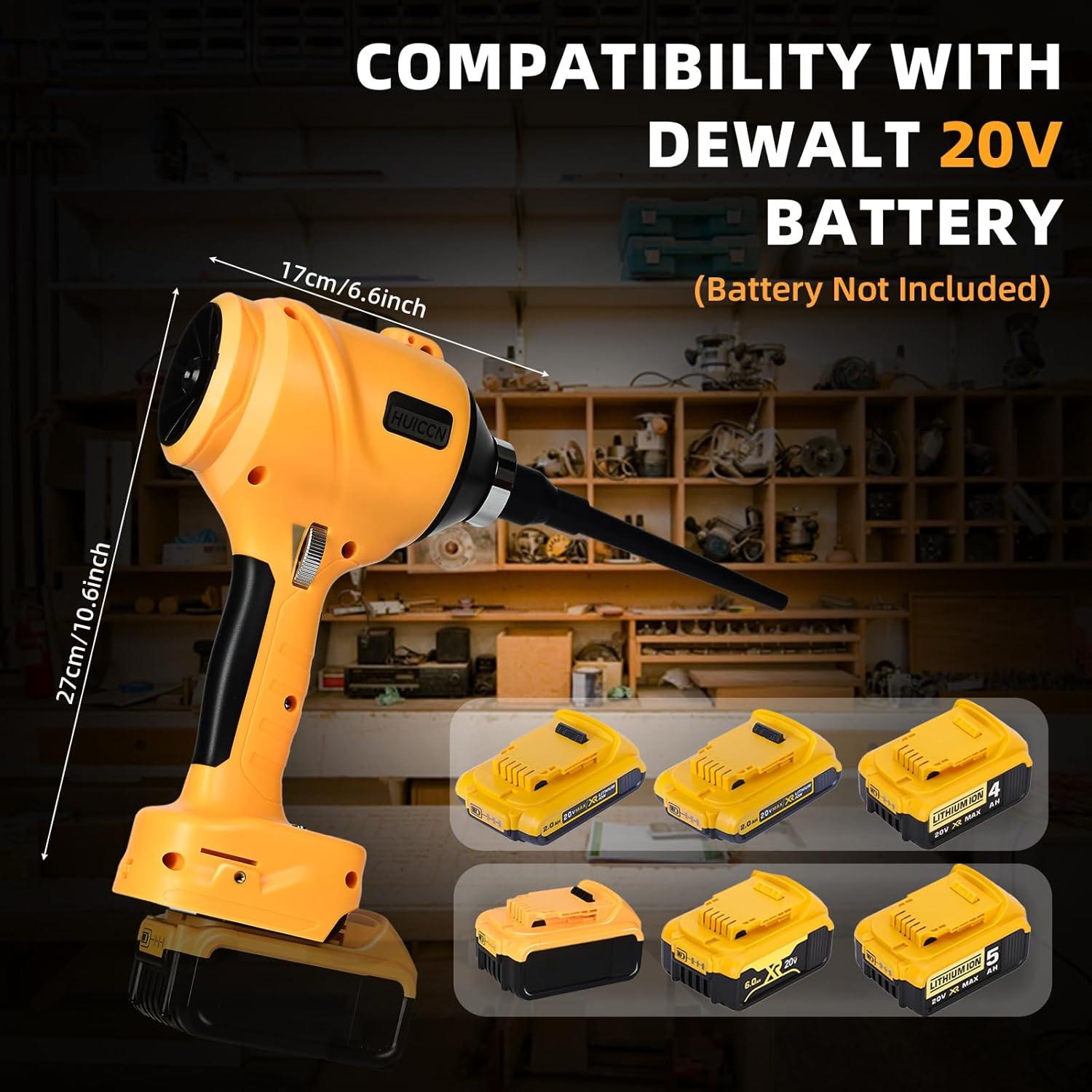 Soplador de Polvo Inalámbrico HUICCN 20V para Batería Dewalt