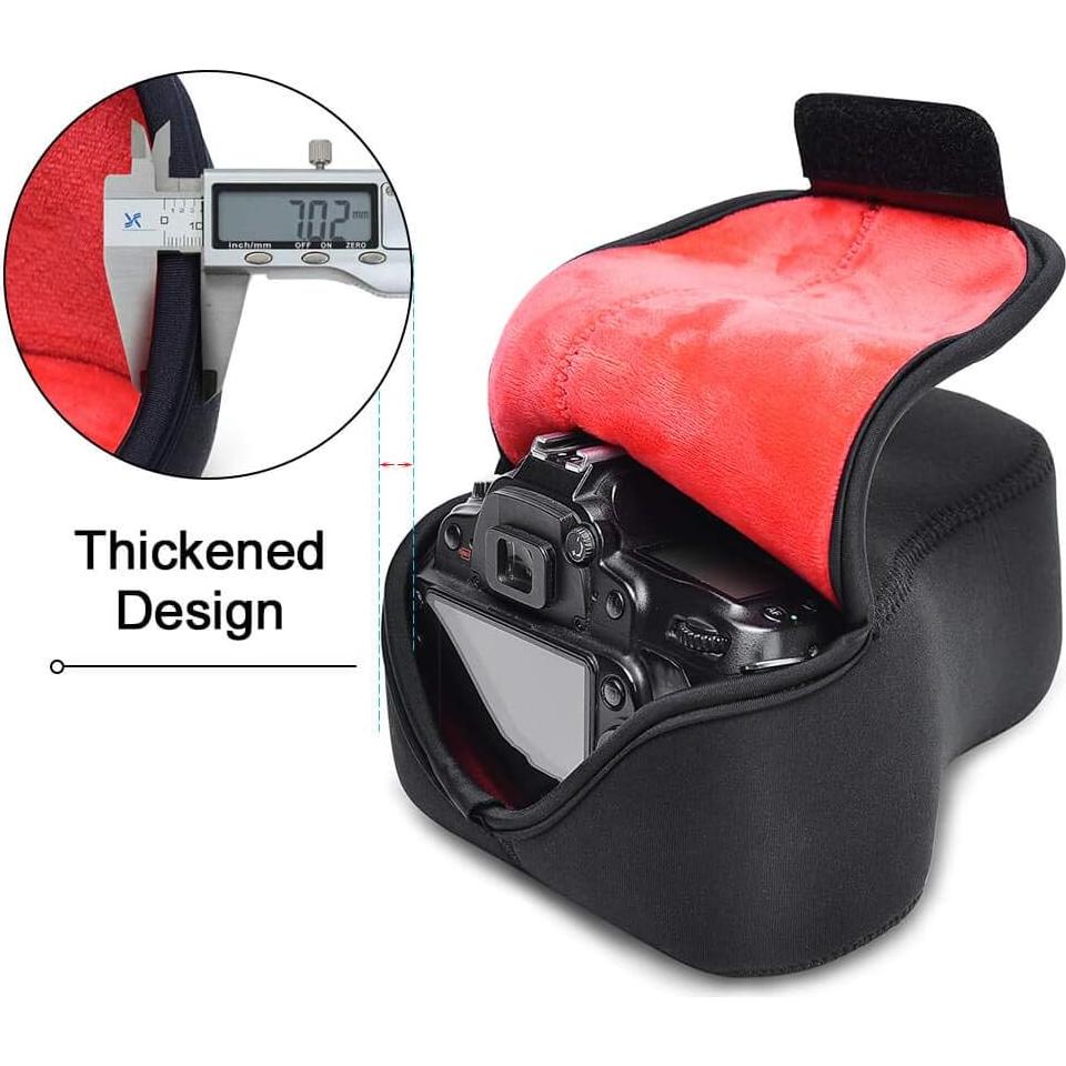 Funda para Cámara DSLR CADeN Grande Neopreno Impermeable Negro