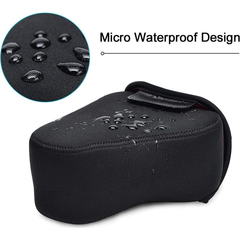 Funda para Cámara DSLR CADeN Grande Neopreno Impermeable Negro