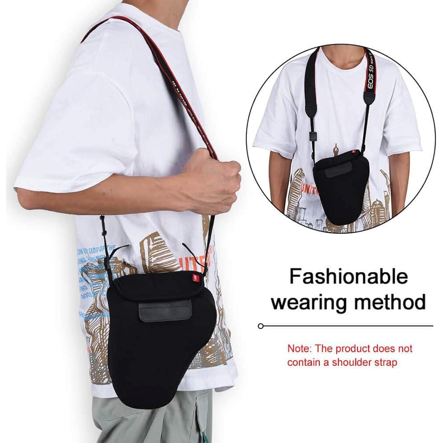 Funda para Cámara DSLR CADeN Grande Neopreno Impermeable Negro