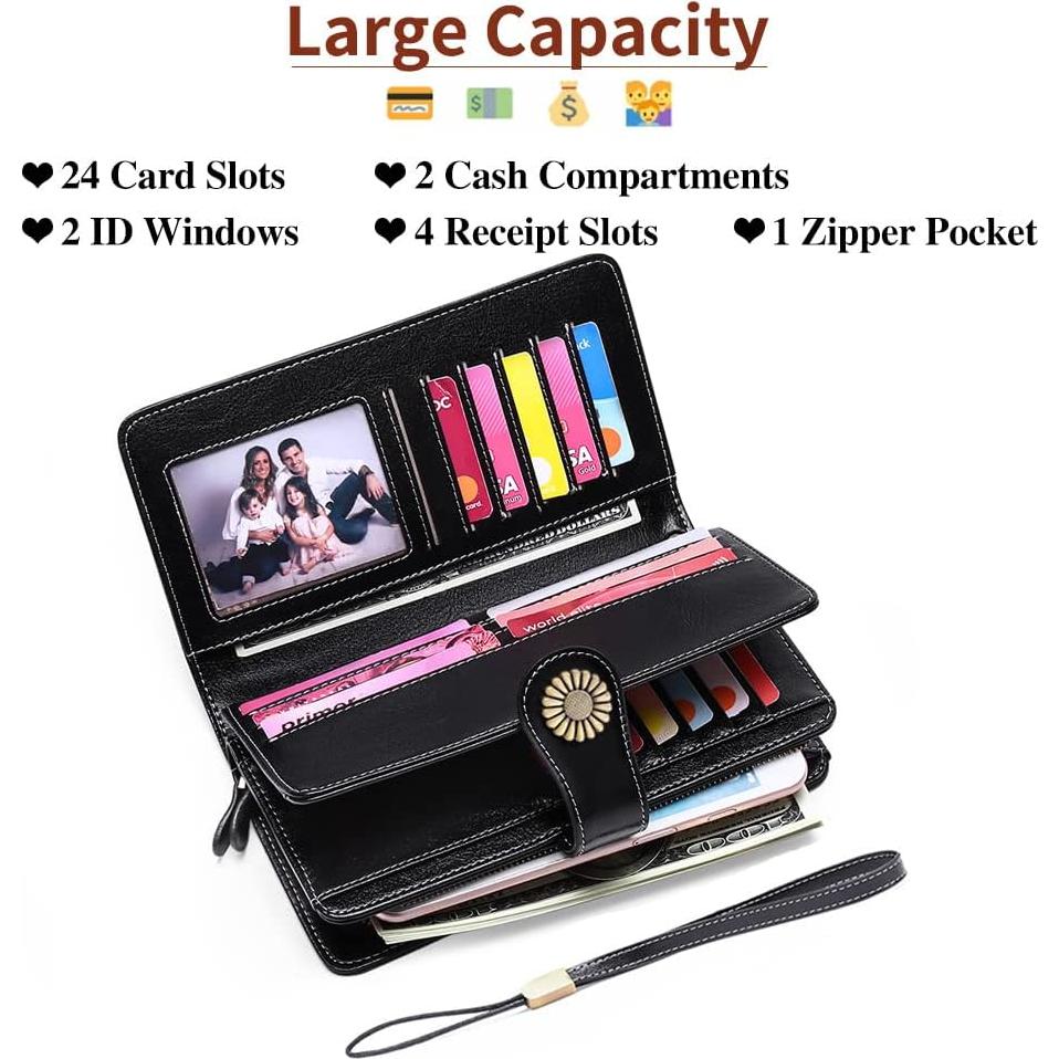 Cartera para Mujeres SENDEFN con Bloqueo RFID y Muñequera