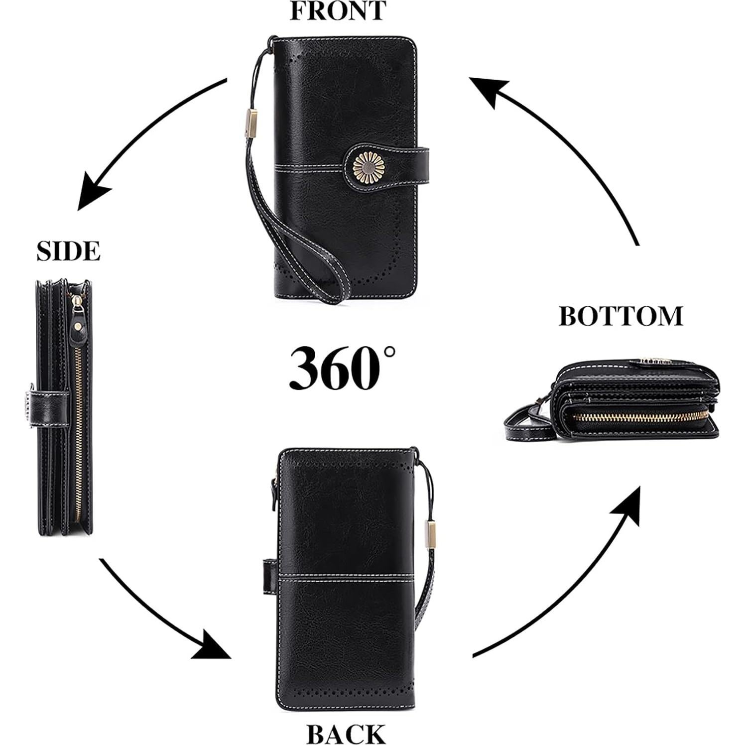 Cartera para Mujeres SENDEFN con Bloqueo RFID y Muñequera