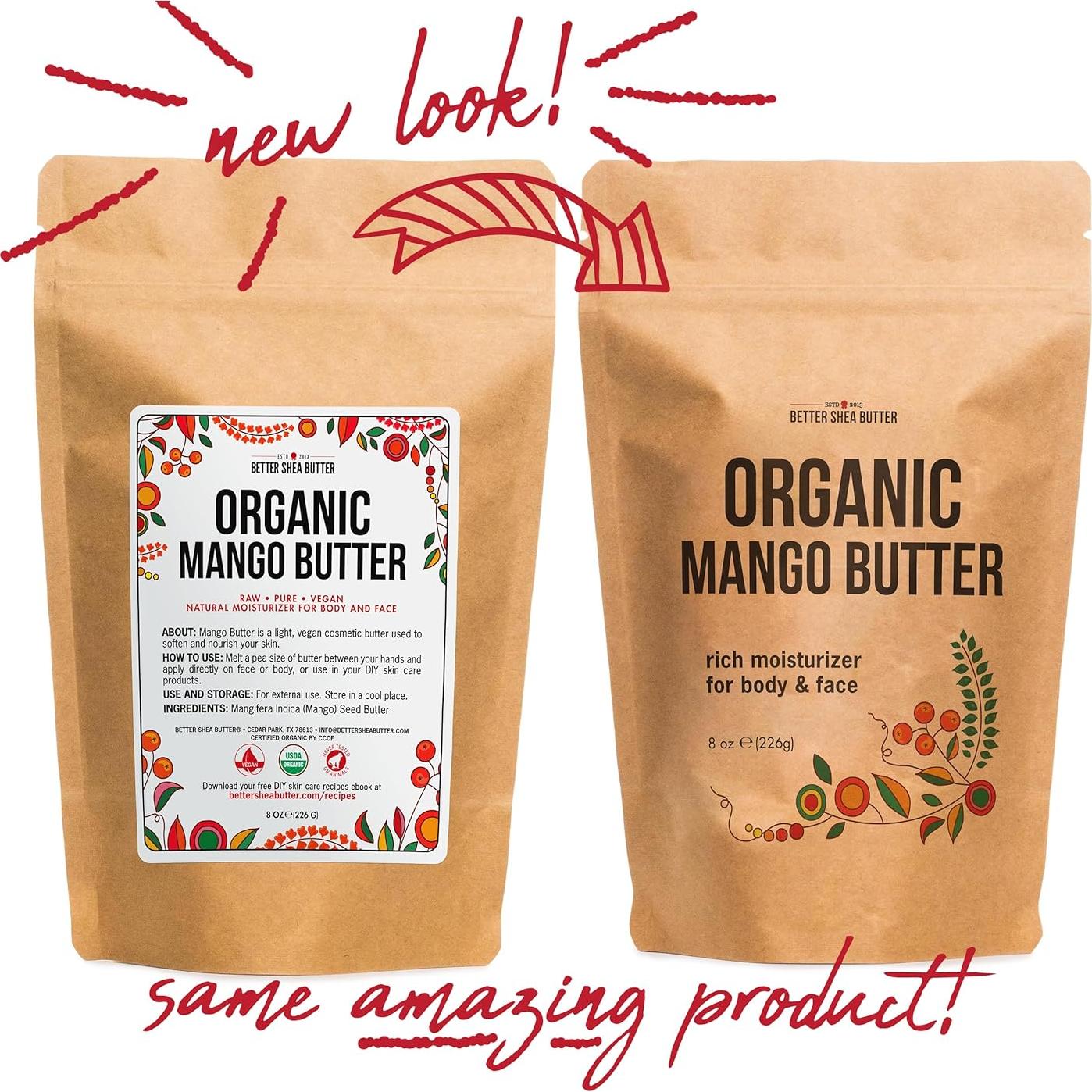 Manteca de Mango Orgánica Cruda 227g - Better Shea Butter