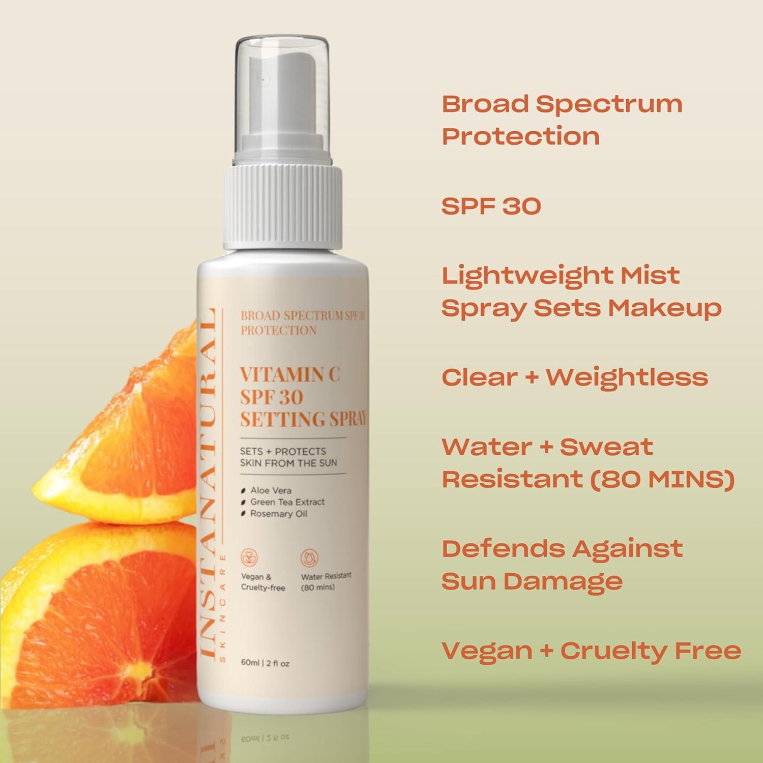 Spray Fijador de Maquillaje InstaNatural SPF 30 con Vitamina C 59 ml