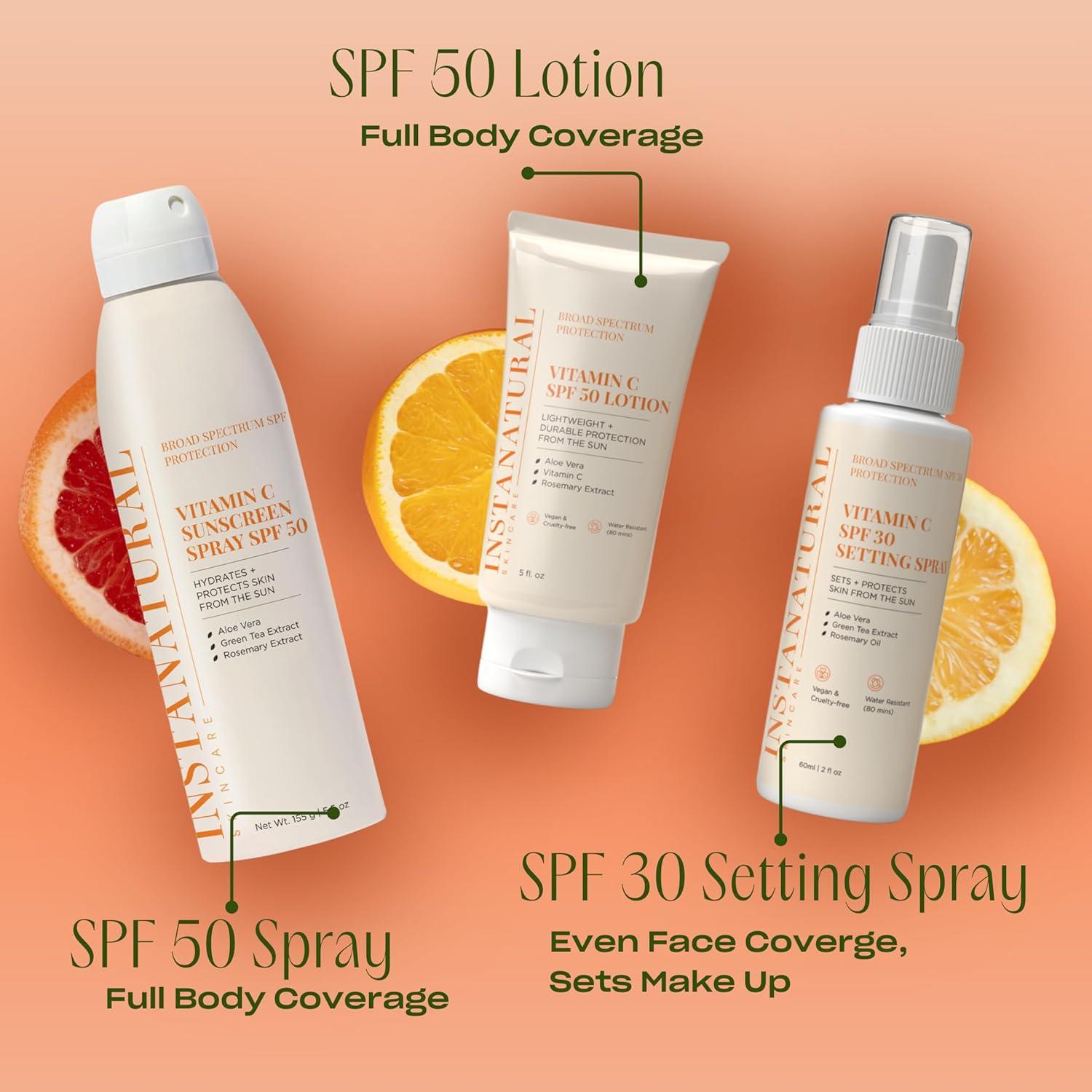 Spray Fijador de Maquillaje InstaNatural SPF 30 con Vitamina C 59 ml