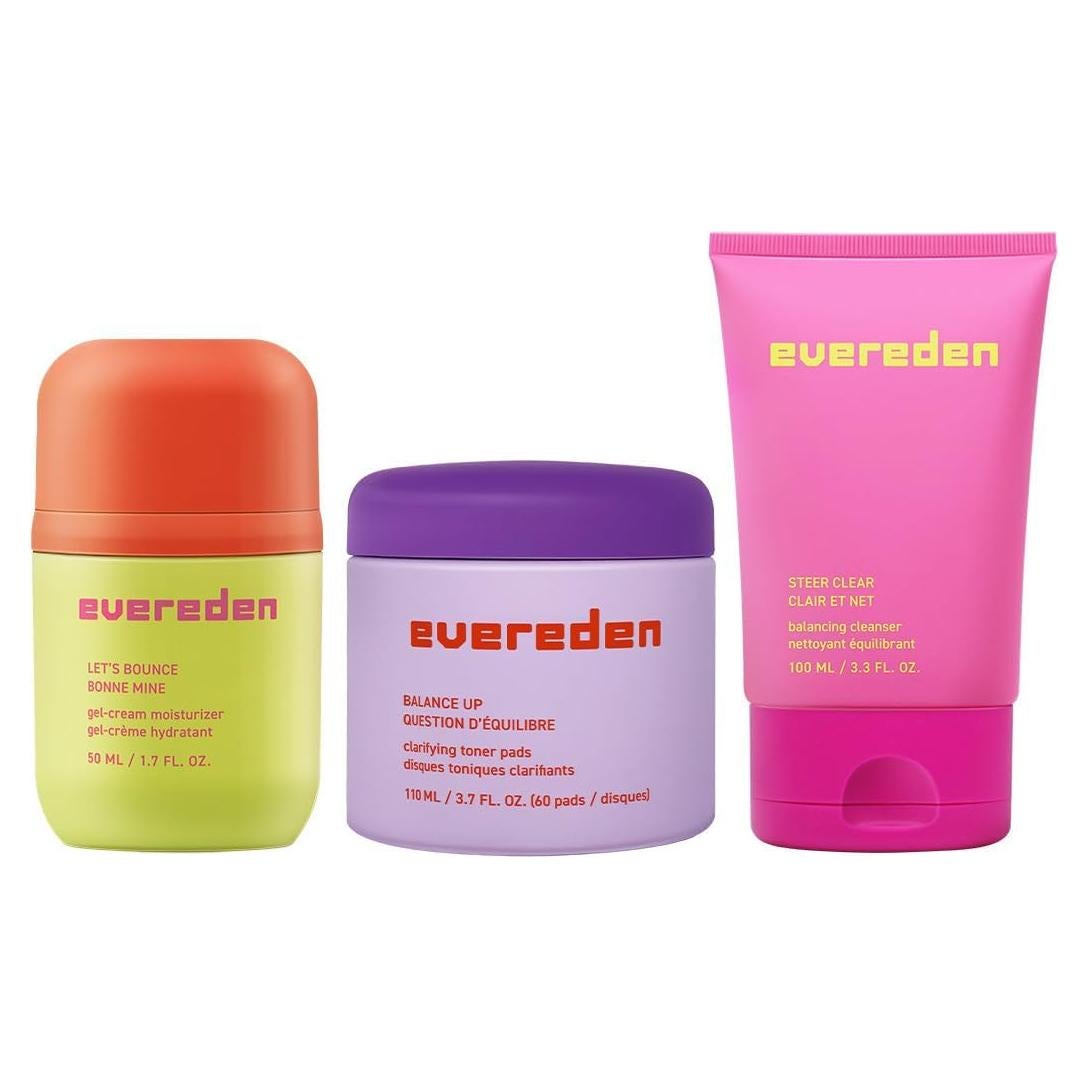 Set de Cuidado Facial Pre-Adolescente Evereden - Gel Limpiador, Hidratante y Almohadillas