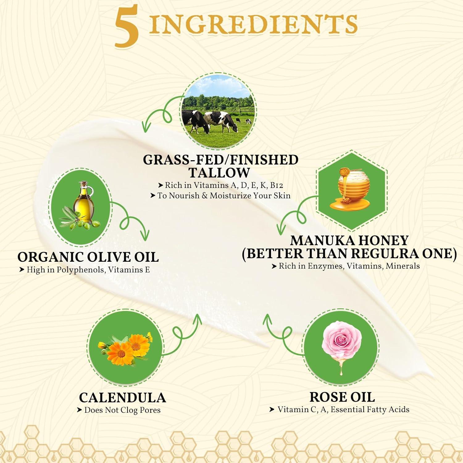 Bálsamo Hidratante Facial FeeMeFee 56.7g Grasa de Res Orgánico